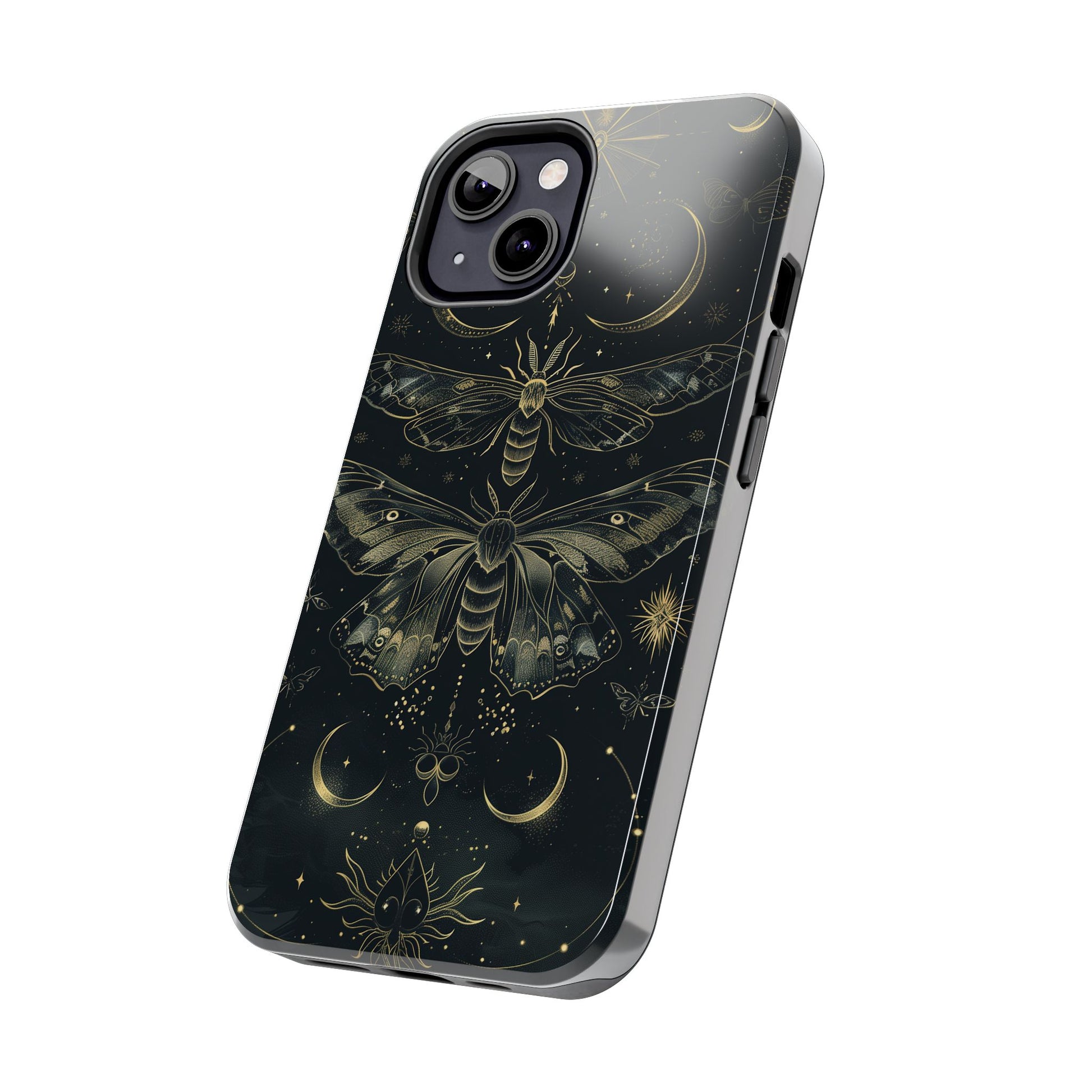 C Dark Academia Mystical Phone Case, Mystical Moth Phone Case, Vintage Magic Witchcraft iPhone Cover, Esoteric Nature Art, iPhone 15 Pro Max