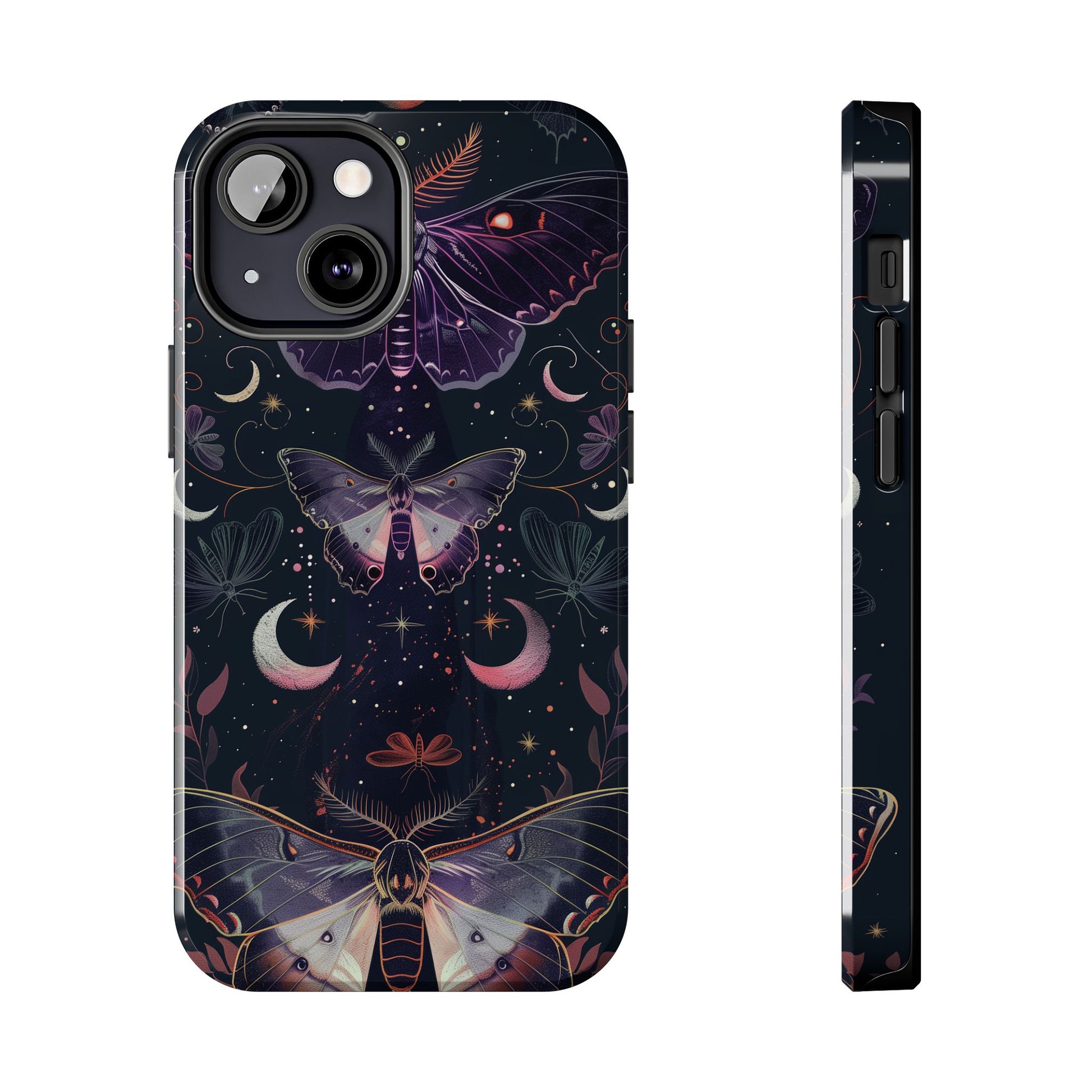 B Dark Academia Mystical Phone Case, Mystical Moth Phone Case, Vintage Magic Witchcraft iPhone Cover, Esoteric Nature Art, iPhone 15 Pro Max