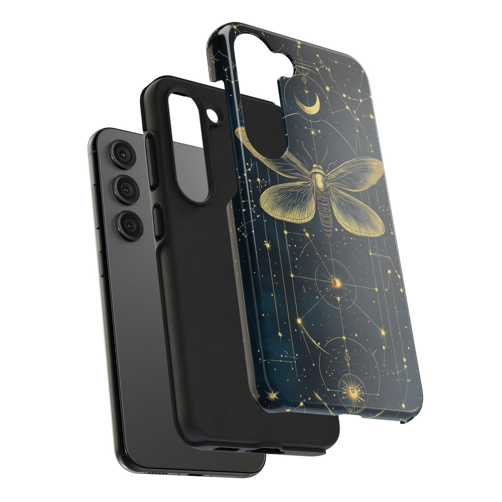 Celestial Dark Academia Phone Case Magical Moth Astrology Witchcraft Esoteric Entomology Nature Art Phone 13 14 15 Pro Max Samsung