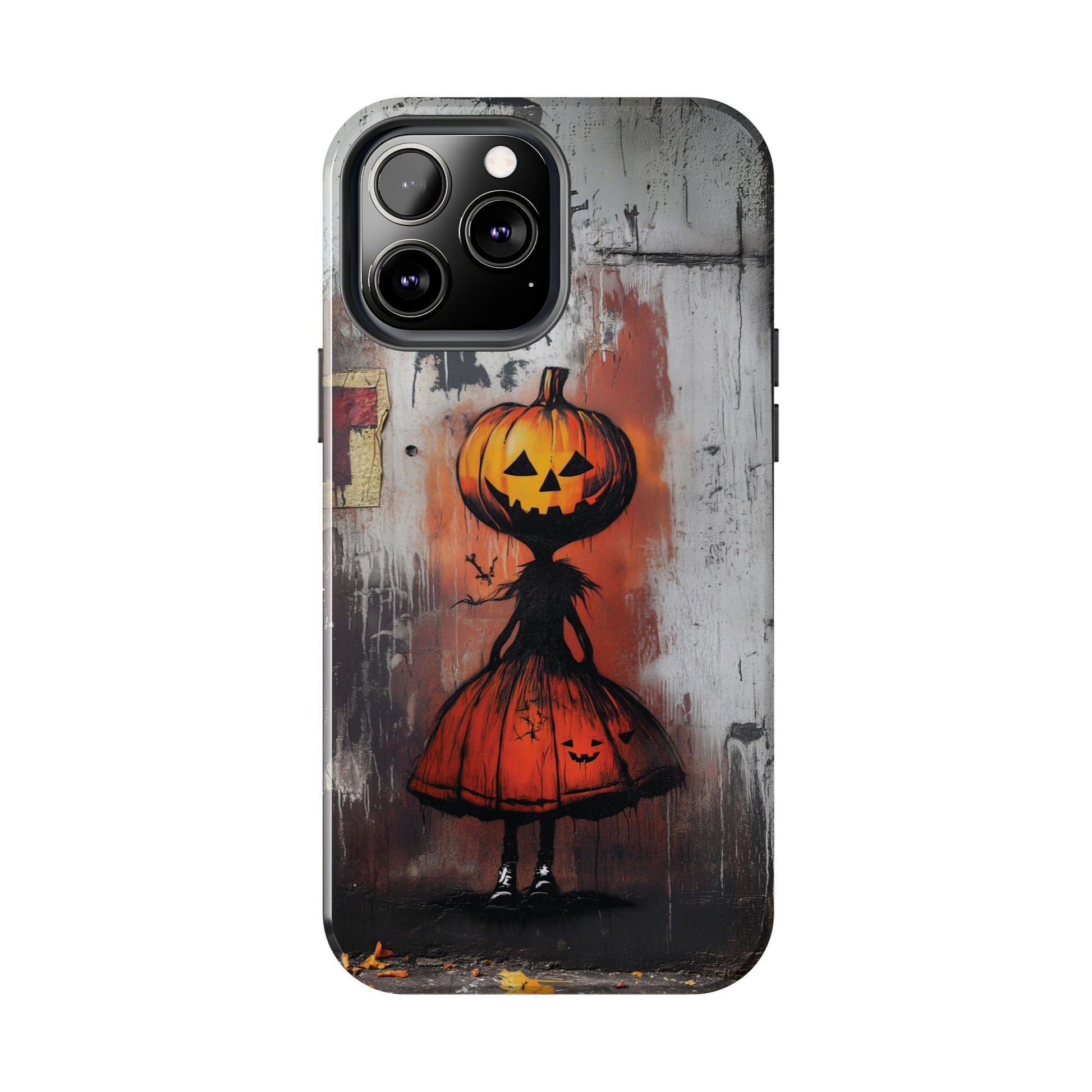 Halloween Pumpkin Wednesday Fall Artistic Gothic Dark Academia Street Art Urban Graffiti Phone Case Street iPhone 15 Pro Max Samsung Galaxy