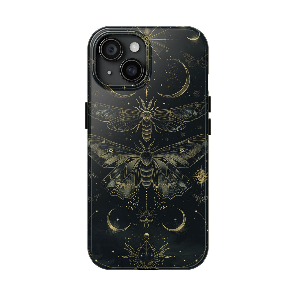 C Dark Academia Mystical Phone Case, Mystical Moth Phone Case, Vintage Magic Witchcraft iPhone Cover, Esoteric Nature Art, iPhone 15 Pro Max
