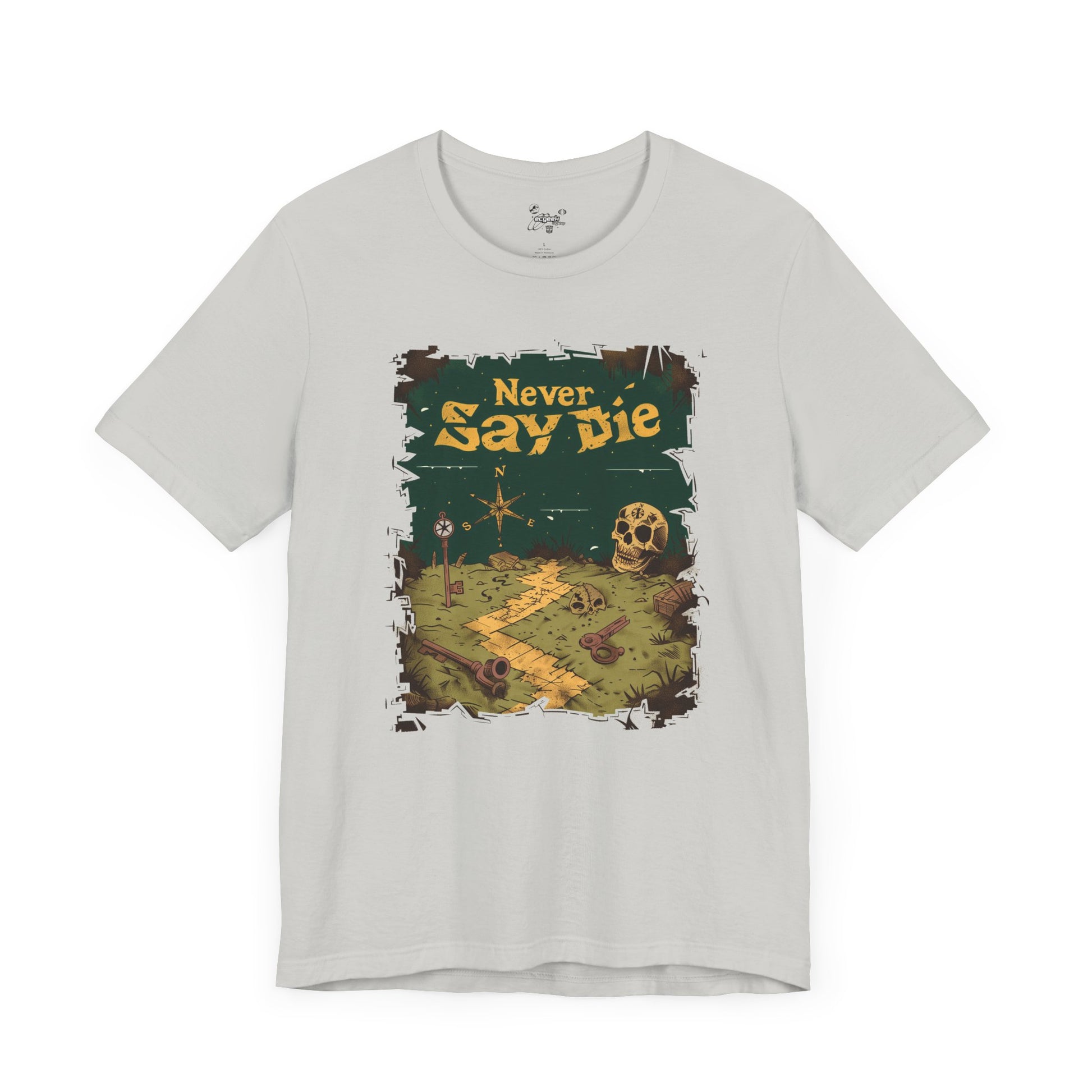 The Goonies Inspired Never Say Die Treasure Hunt Shirt Pirate Map Graphic Tee Retro Movie Shirt 80s Movie Lovers