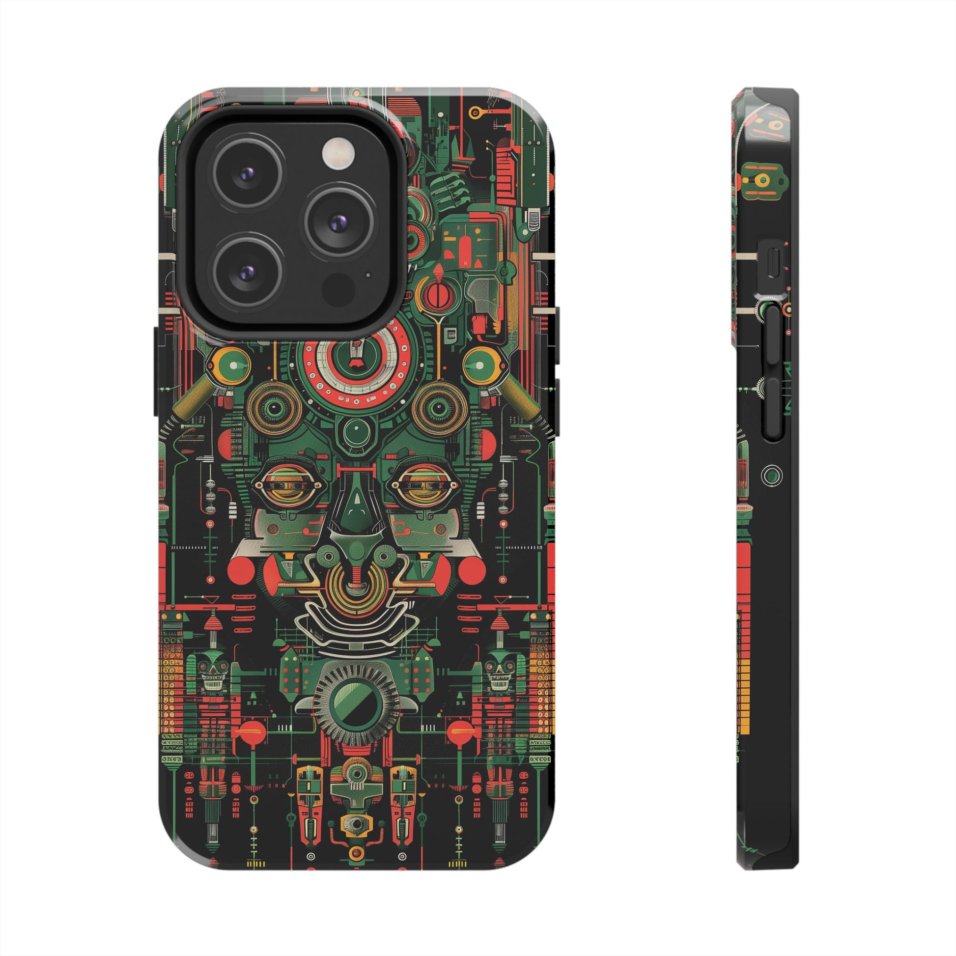 Art Deco Robot Head iPhone Case - Sci-Fi Inspired Cover - Futuristic Design - Unique Tech Accessory - Futurist Gift - Art Deco Robot