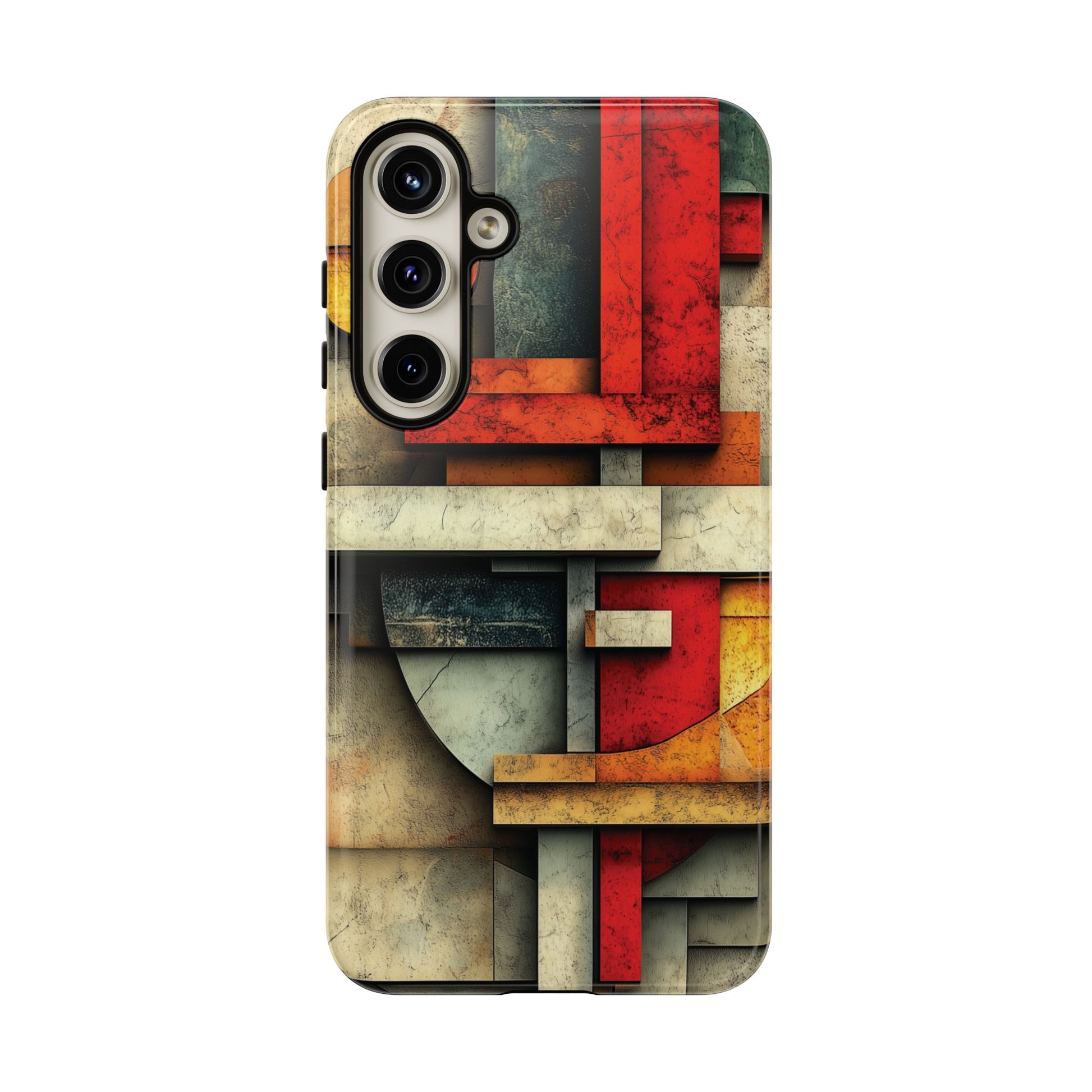 Red Prairie Style Frank Lloyd Wright Usonian Phone Case Geometric Stained Glass Art Deco Marble Gold 13 14 15 16 iPhone Pro Max Galaxy Pixel