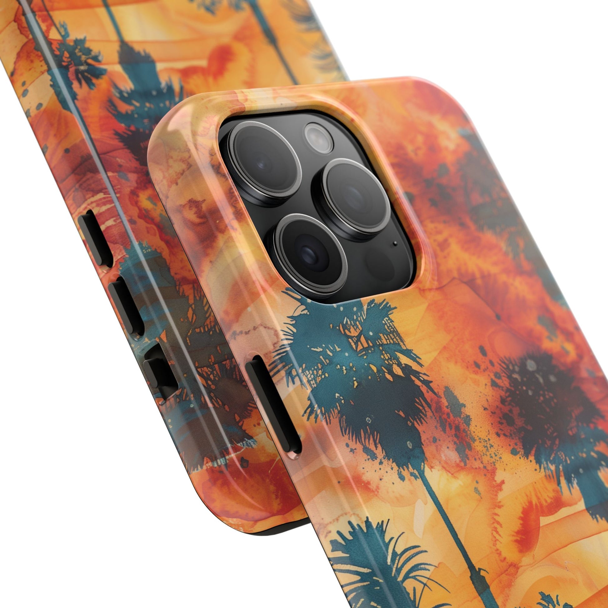 Los Angeles Sunset iPhone Case, Golden Hour Scenic View, Hollywood Hills Sunset Phone Case, Palm Trees Phone Case, iphone 15 pro max case