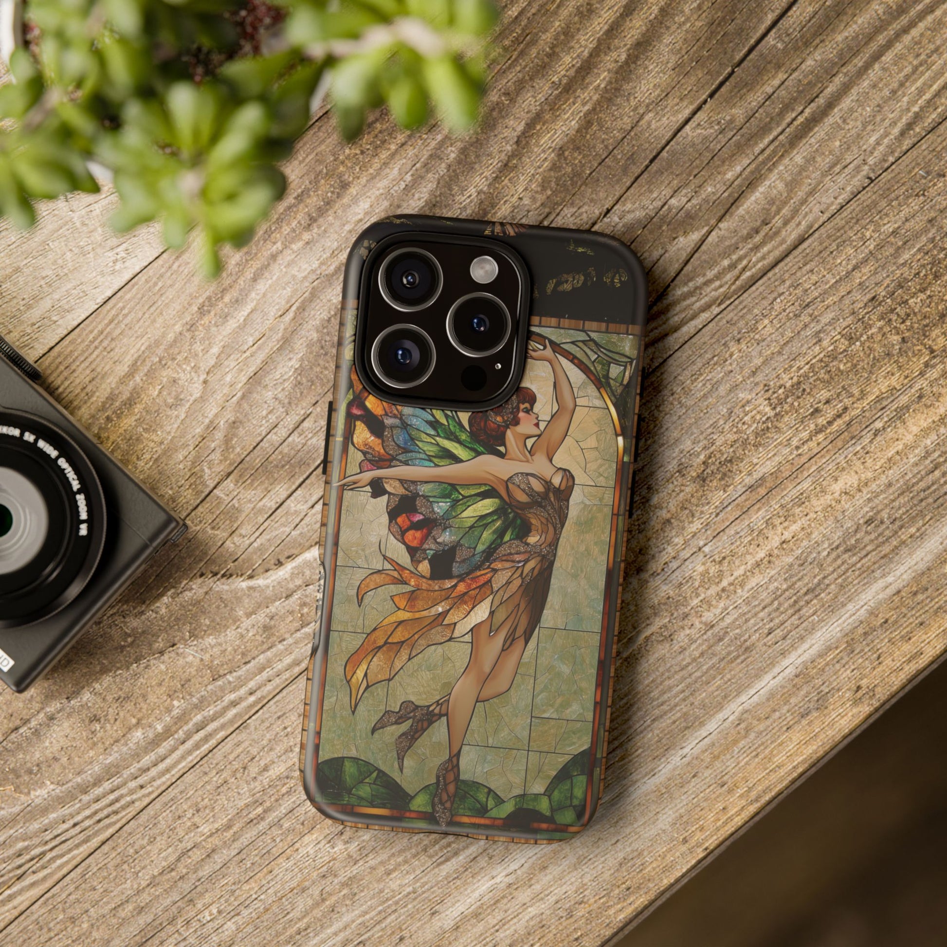 Fairy Phone Case Art Deco Woman Phone Case 1920s Art Nouveau Design in Stained Glass Alphonse Mucha Style Gatsby Style Poster