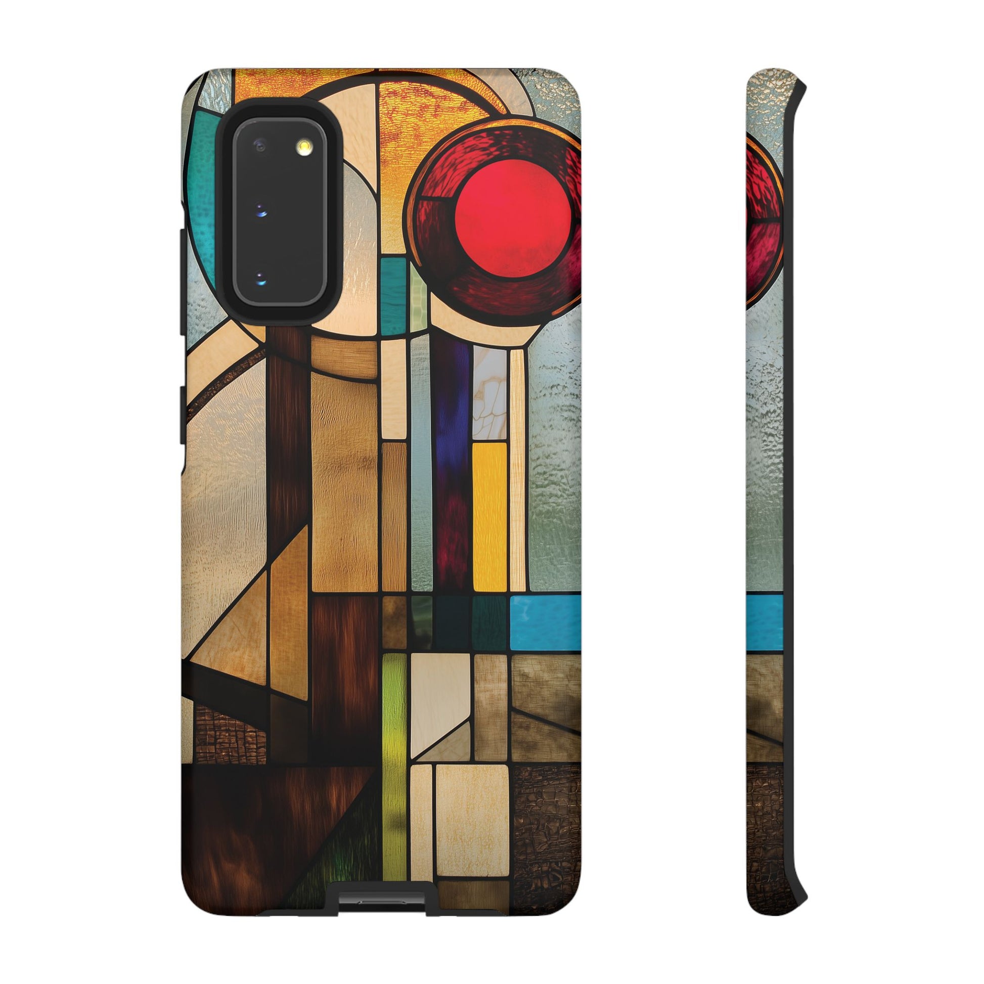 Stained Art Deco Glass Phone Case Frank Lloyd Wright Cottage Core Usonian Prairie Style Geometric Stylish  iPhone 14 15 16 Pro