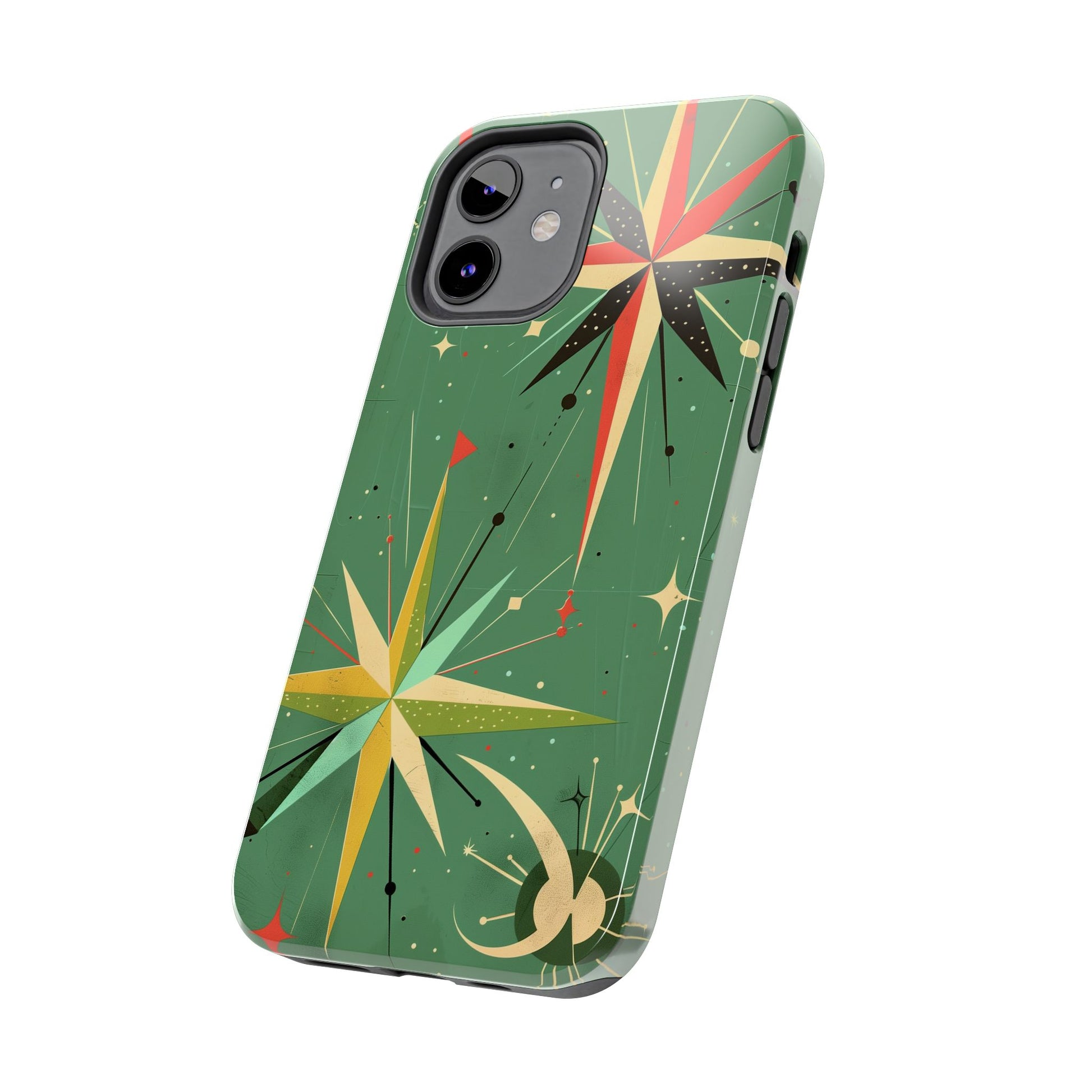 Mid Century Modern Star Design Phone Case, Earth Tone Colors, Retro Style Smartphone Cover, Vintage Phone Case, iPhone 14 Case, Apple iPhone