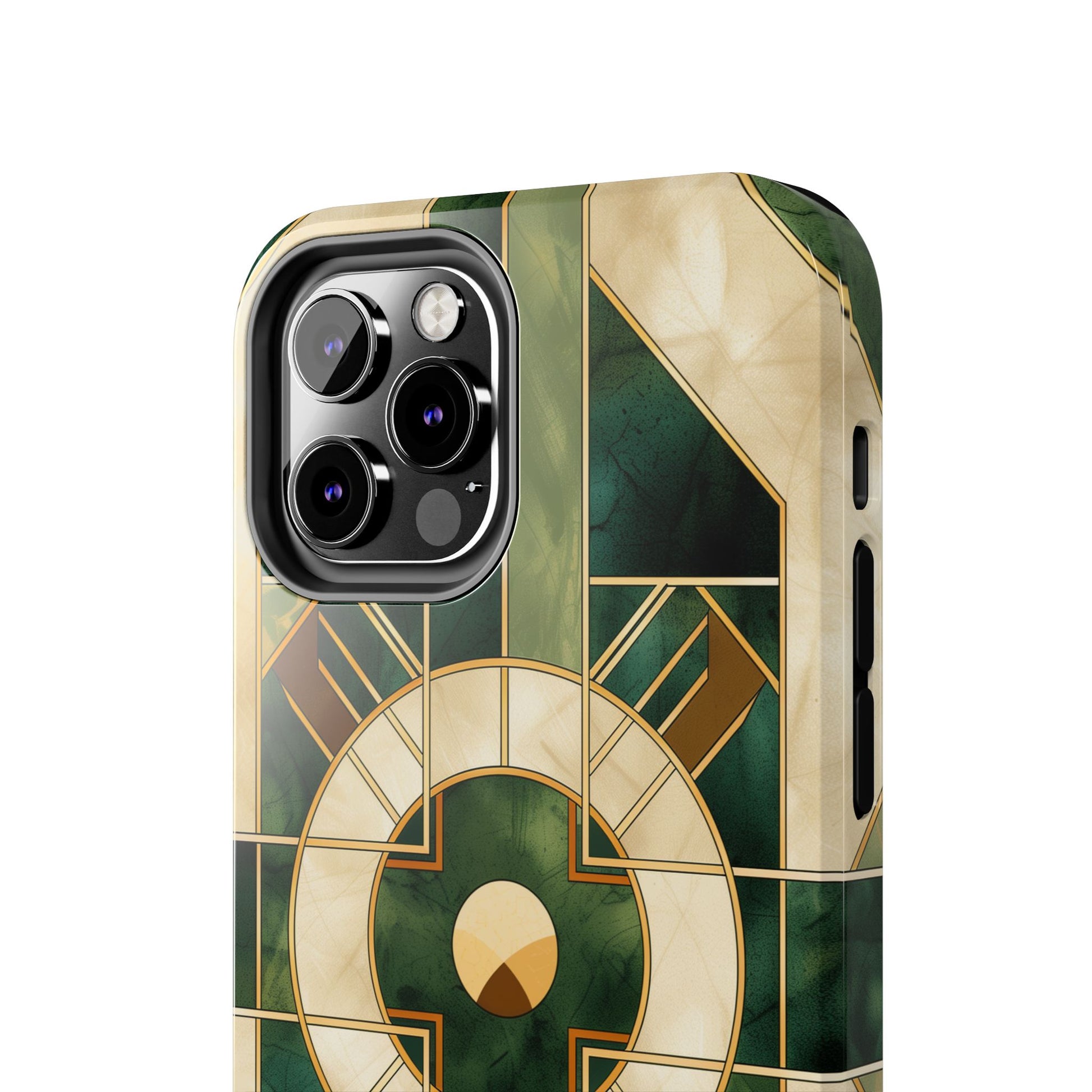 Green Frank Lloyd Wright Inspired Phone Case - Geometric Elegance for iPhone Models