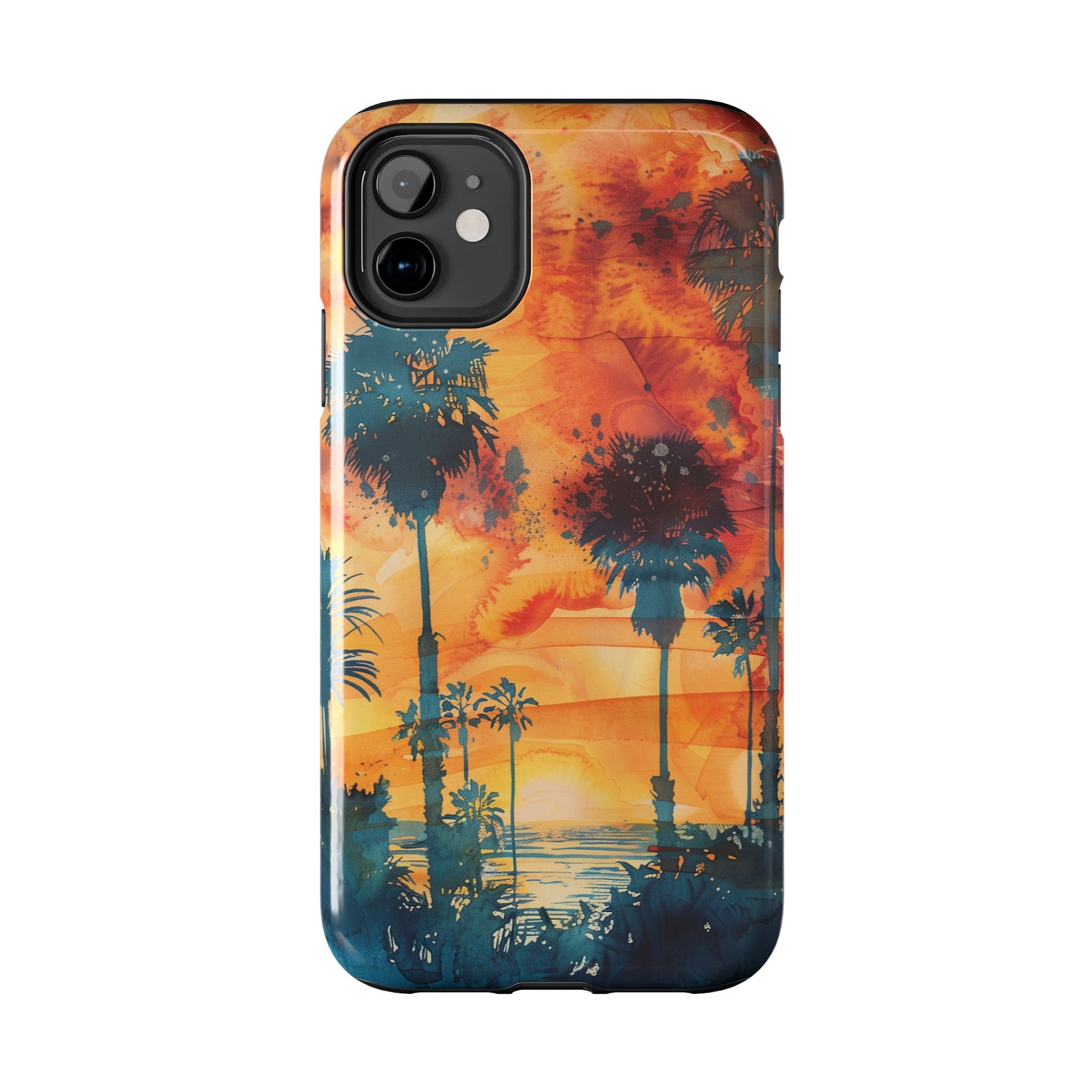 Los Angeles Sunset iPhone Case, Golden Hour Scenic View, Hollywood Hills Sunset Phone Case, Palm Trees Phone Case, iphone 15 pro max case