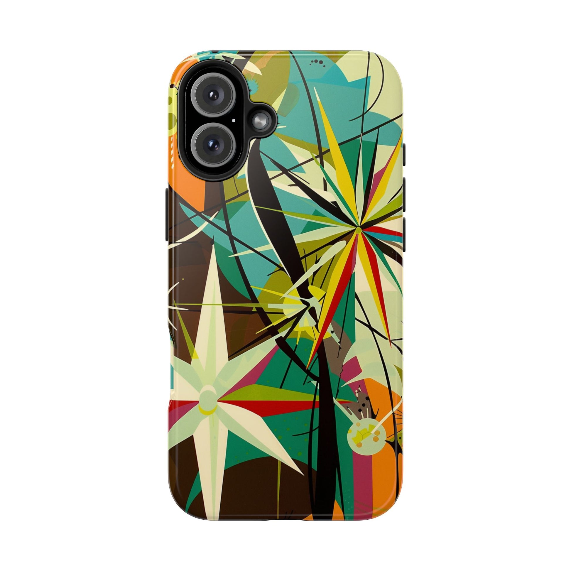 Mid Century Modern Star Design Phone Case, Earth Tone Colors, Retro Style Smartphone Cover, Vintage Phone Case, iPhone 14 Case, Apple iPhone