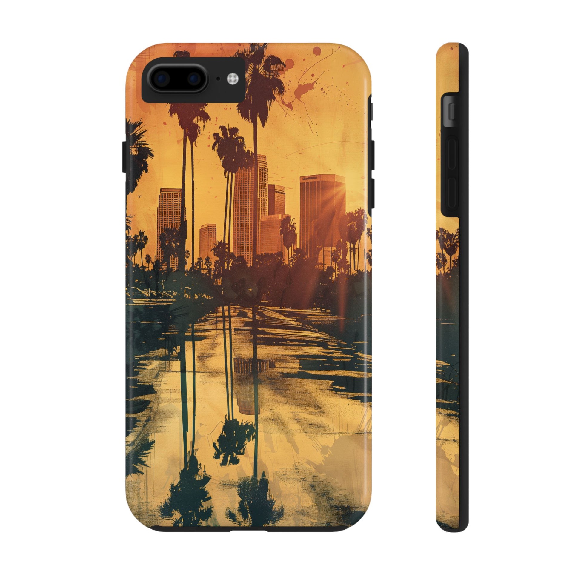 Los Angeles Sunset iPhone Case, Golden Hour Scenic View, Hollywood Hills Sunset Phone Case, Palm Trees Phone Case, iphone 15 pro max case