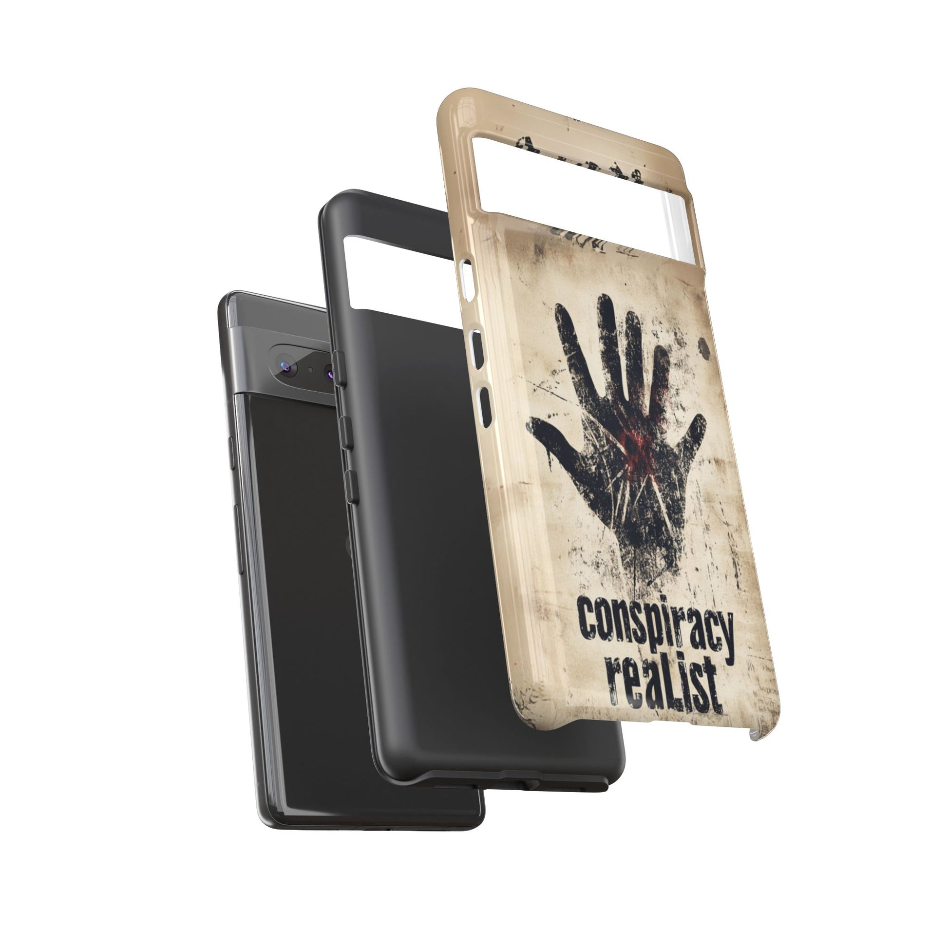Conspiracy Theories Paranormal Mystery UFO X-Files Inspired Ghostly Hand Conspiracy Realist Cryptid iPhone 13 14 15 16 Pro Max Galaxy Pixel