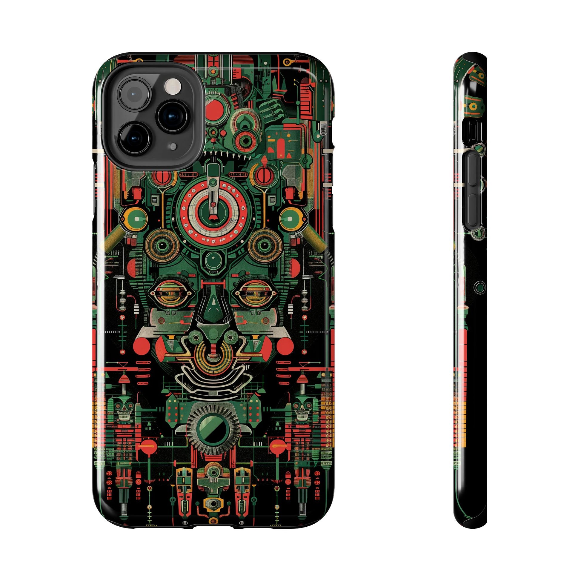 Art Deco Robot Head iPhone Case - Sci-Fi Inspired Cover - Futuristic Design - Unique Tech Accessory - Futurist Gift - Art Deco Robot