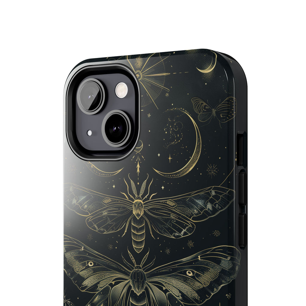 C Dark Academia Mystical Phone Case, Mystical Moth Phone Case, Vintage Magic Witchcraft iPhone Cover, Esoteric Nature Art, iPhone 15 Pro Max
