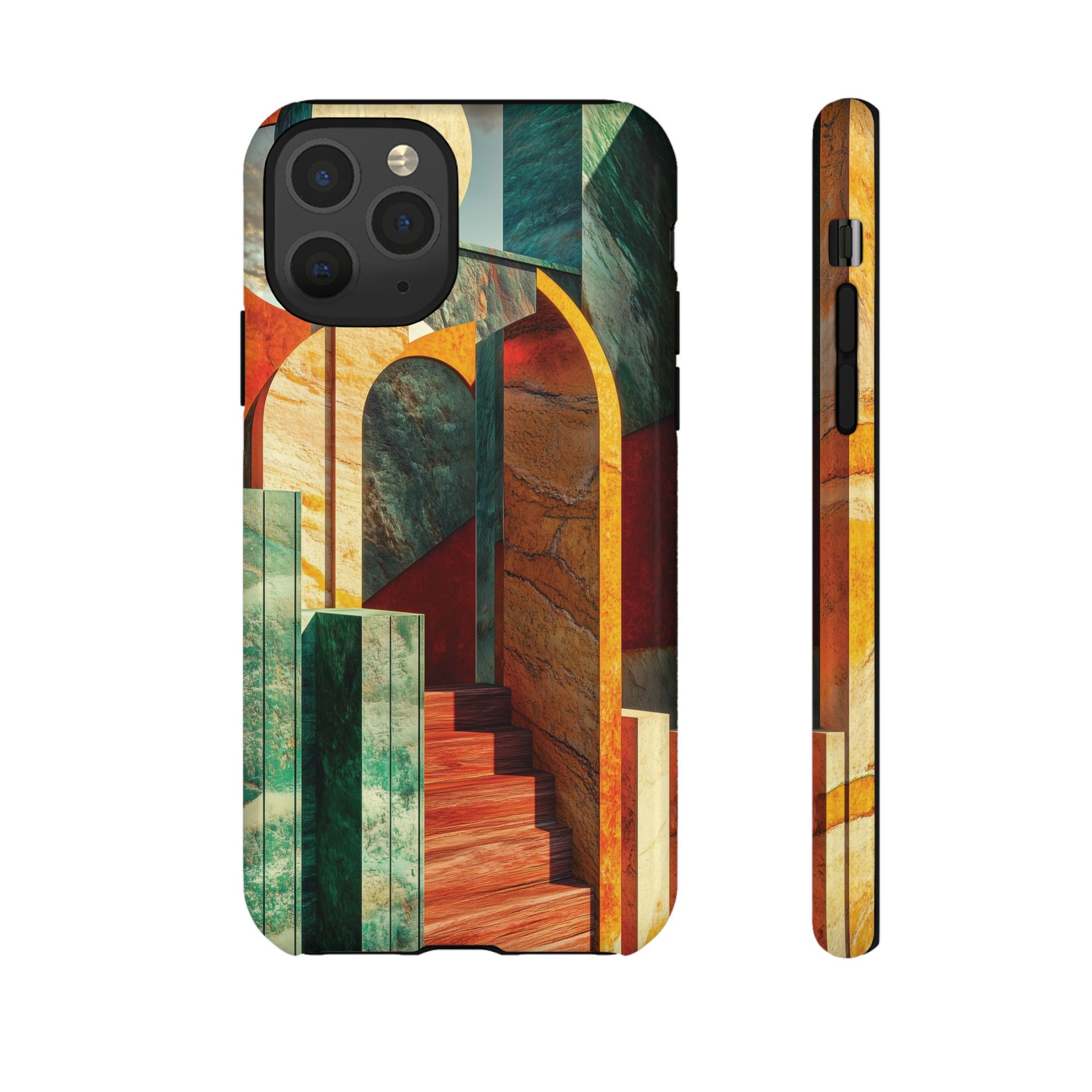Arches Prairie Style Frank Lloyd Wright Usonian Phone Case Geometric Stained Glass Art Deco Marble 13 14 15 16 iPhone Pro Max Galaxy Pixel