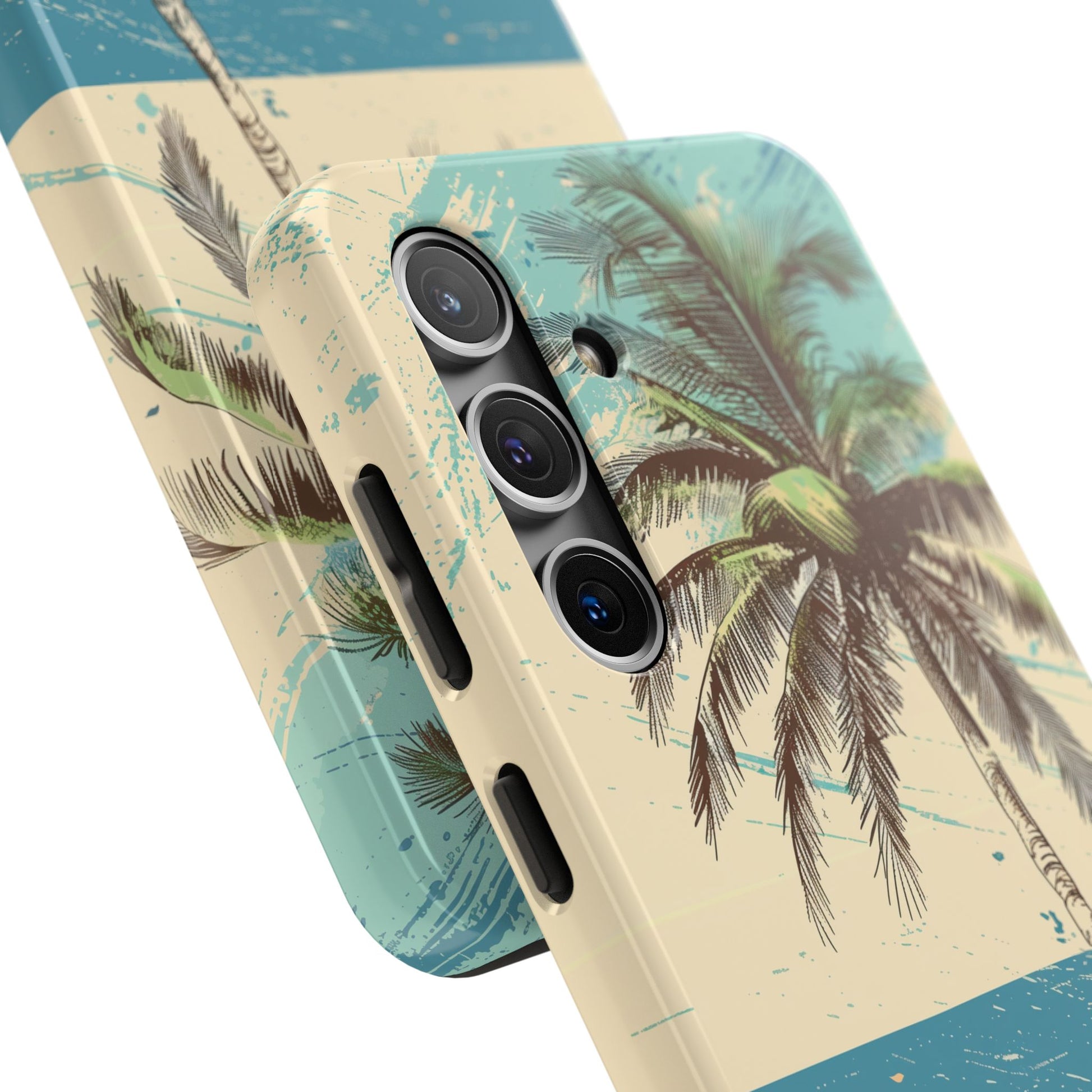 Retro Beach Scene Phone Case, Vintage Tropical Ocean iPhone Case, Summer Beach Phone Cover for iPhone, iphone 15 pro max