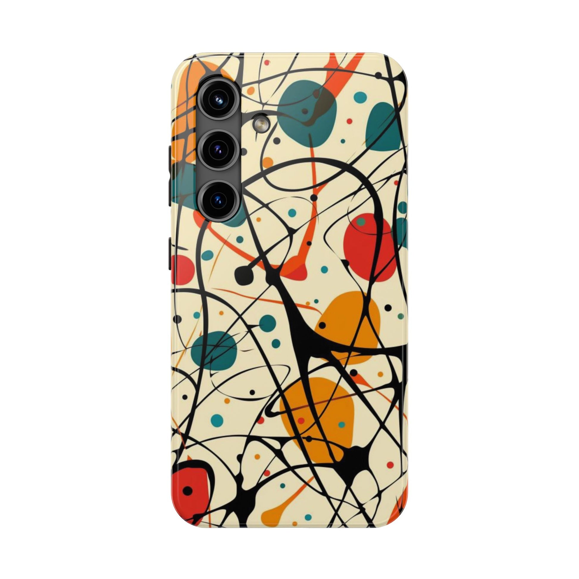 Mid Mod Phone Case,  Colorful Mid Mod Design Durable Phone Case, Vibrant and Stylish iPhone Tough Cover, iphone 15 case, iphone 14 pro max