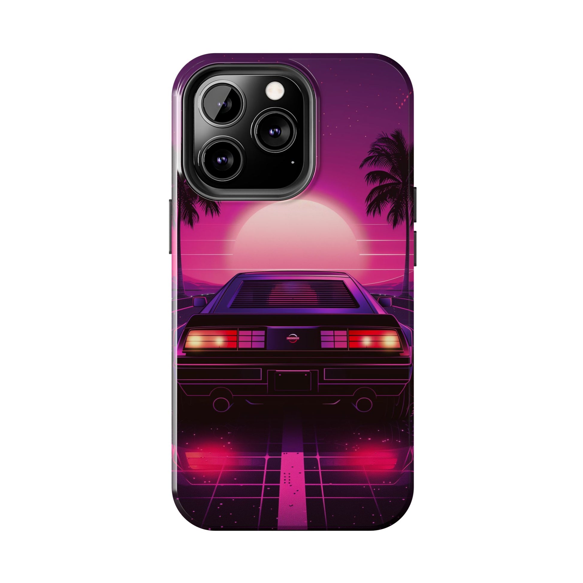 Durable 80s Retro Car Phone Case - Tough Vintage Design - Protective Mobile Cover - Fun Classic Car Accessory