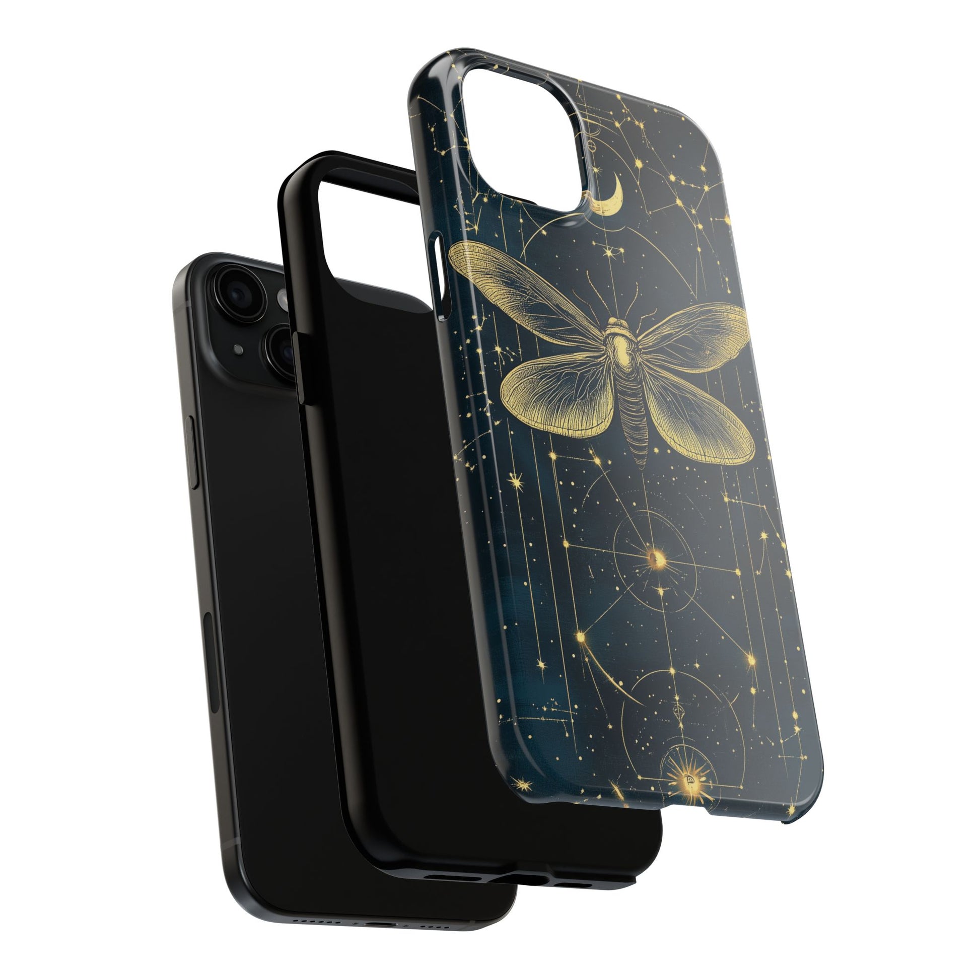 Celestial Dark Academia Phone Case Magical Moth Astrology Witchcraft Esoteric Entomology Nature Art Phone 13 14 15 Pro Max Samsung