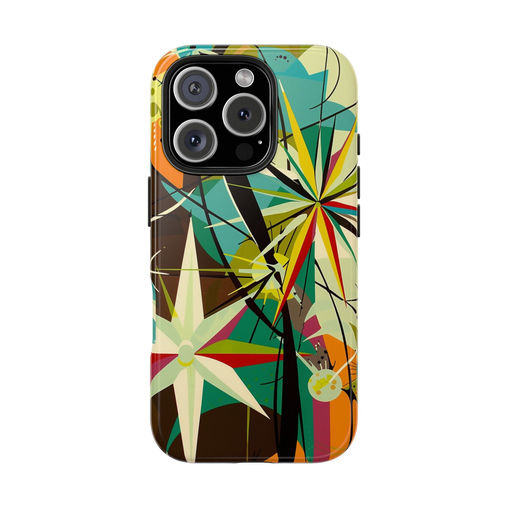 Mid Century Modern Star Design Phone Case, Earth Tone Colors, Retro Style Smartphone Cover, Vintage Phone Case, iPhone 14 Case, Apple iPhone