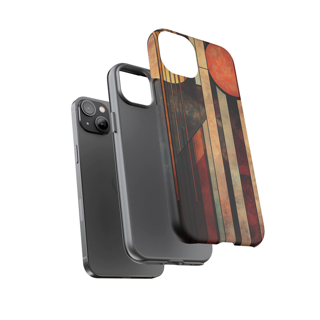 Dark Prairie Frank Lloyd Wright Usonian Phone Case Geometric Stained Glass Art Deco Marble Gold 13 14 15 16 iPhone Pro Max Galaxy Pixel