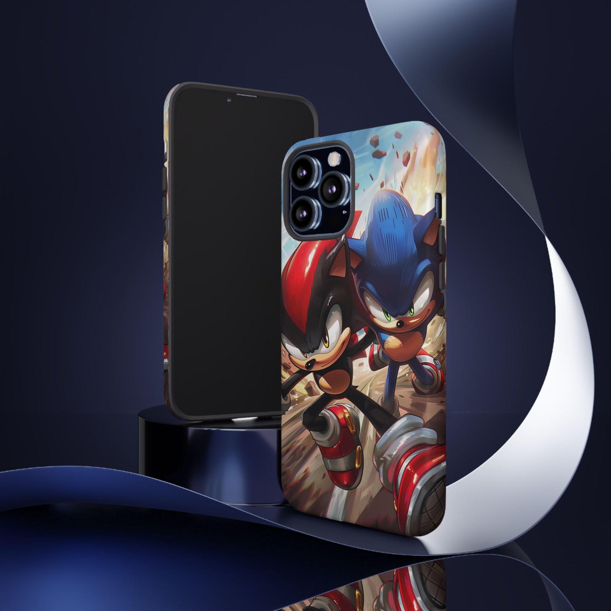 Sonic and Shadow Phone Case, Sonic and Shadow, Tough Android Case, Fun Video Game Phone Case, Retro Game Case, SEGA Video Game Android Case