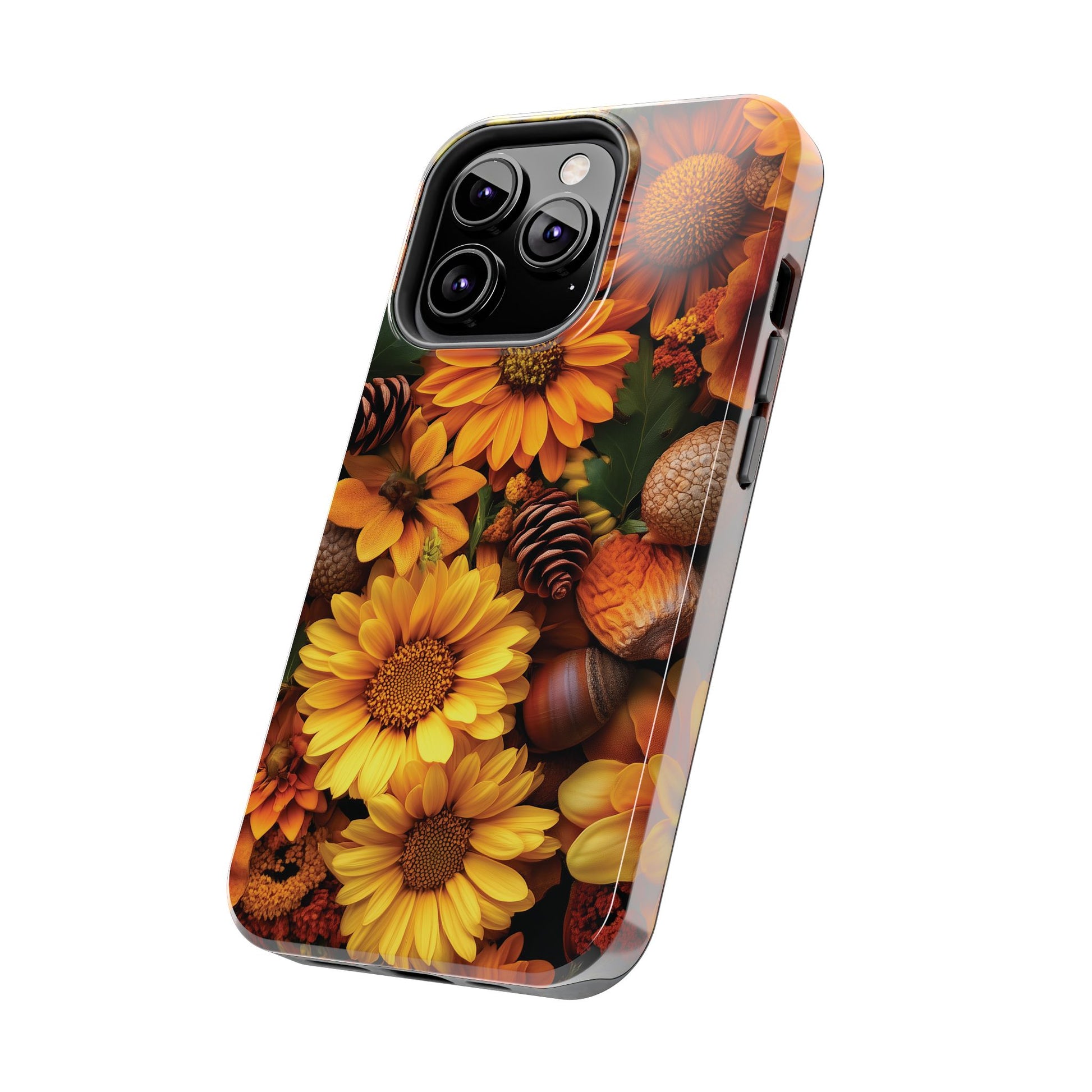 Cottagecore Vibrant Sunflowers Phone Case Autumn Dried Flowers Fall Colors iPhone 15 Pro Max Samsung Galaxy