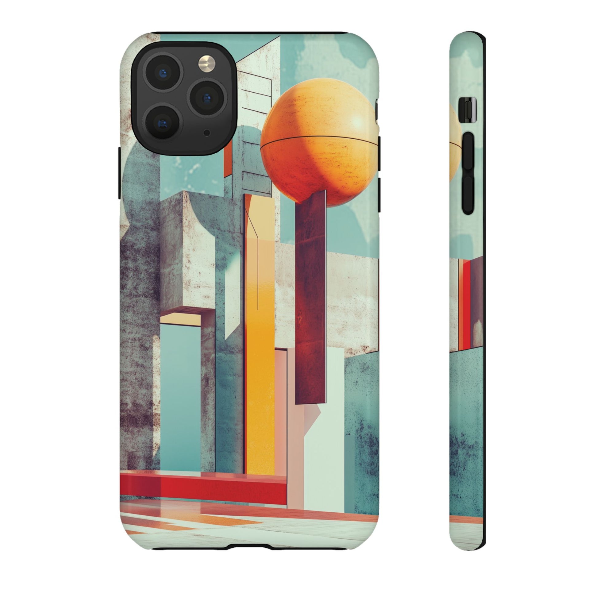 Future City Frank Lloyd Wright Tomorrow Land Usonian Phone Case Geometric Art Deco Marble Gold 13 14 15 16 iPhone Pro Max Galaxy Pixel