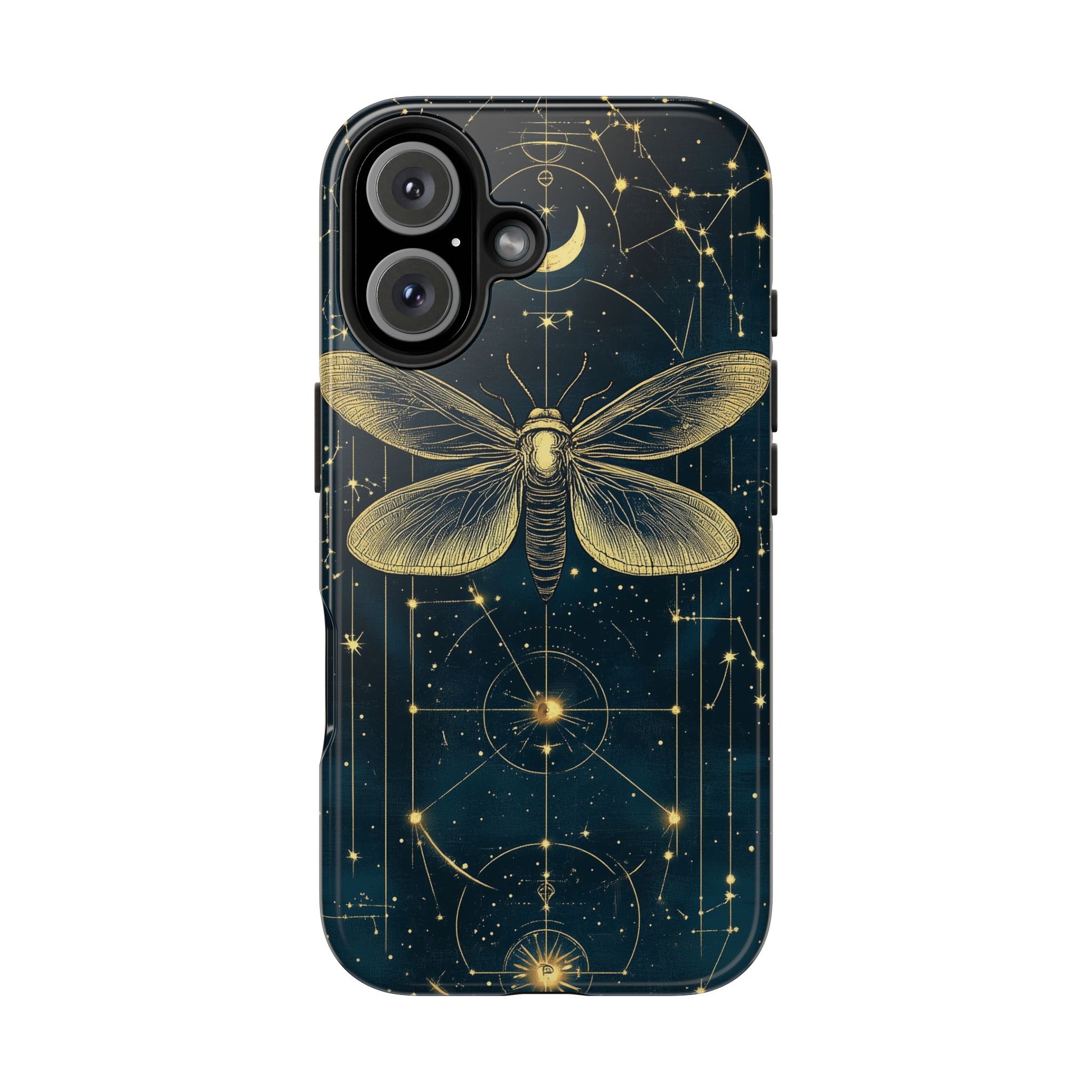 Celestial Dark Academia Phone Case Magical Moth Astrology Witchcraft Esoteric Entomology Nature Art Phone 13 14 15 Pro Max Samsung