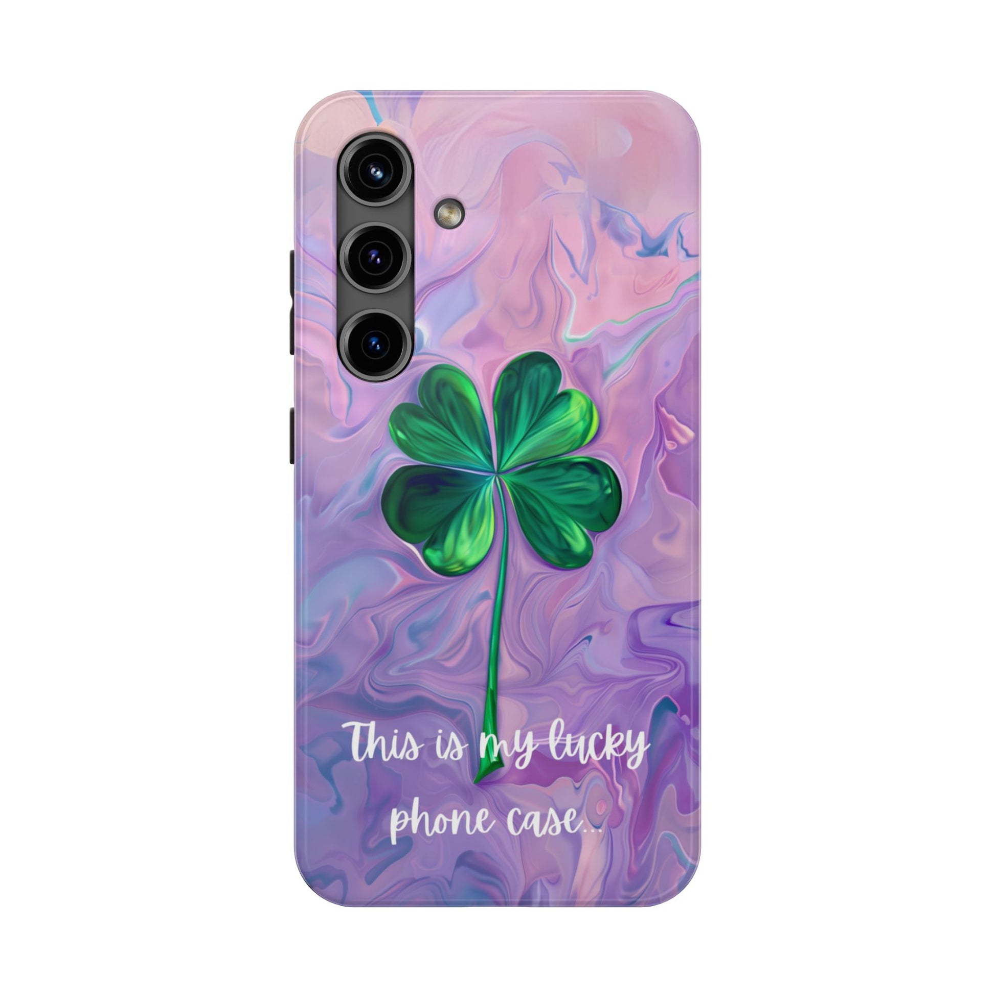 St Patrick's Day Lucky Phone Case Four Leaf Clover Durable Phone Case Good Luck Charm Protective iPhone 13 14 15 16 Pro Max Plus Galaxy