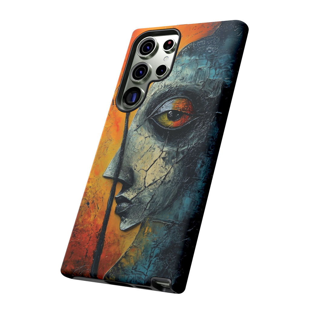 Surrealist Art Phone Case Salvador Dali Style Face Tough Case Unique Artistic 3D Textured Look Surrealism Gift Art iPhone 13 14 15 16