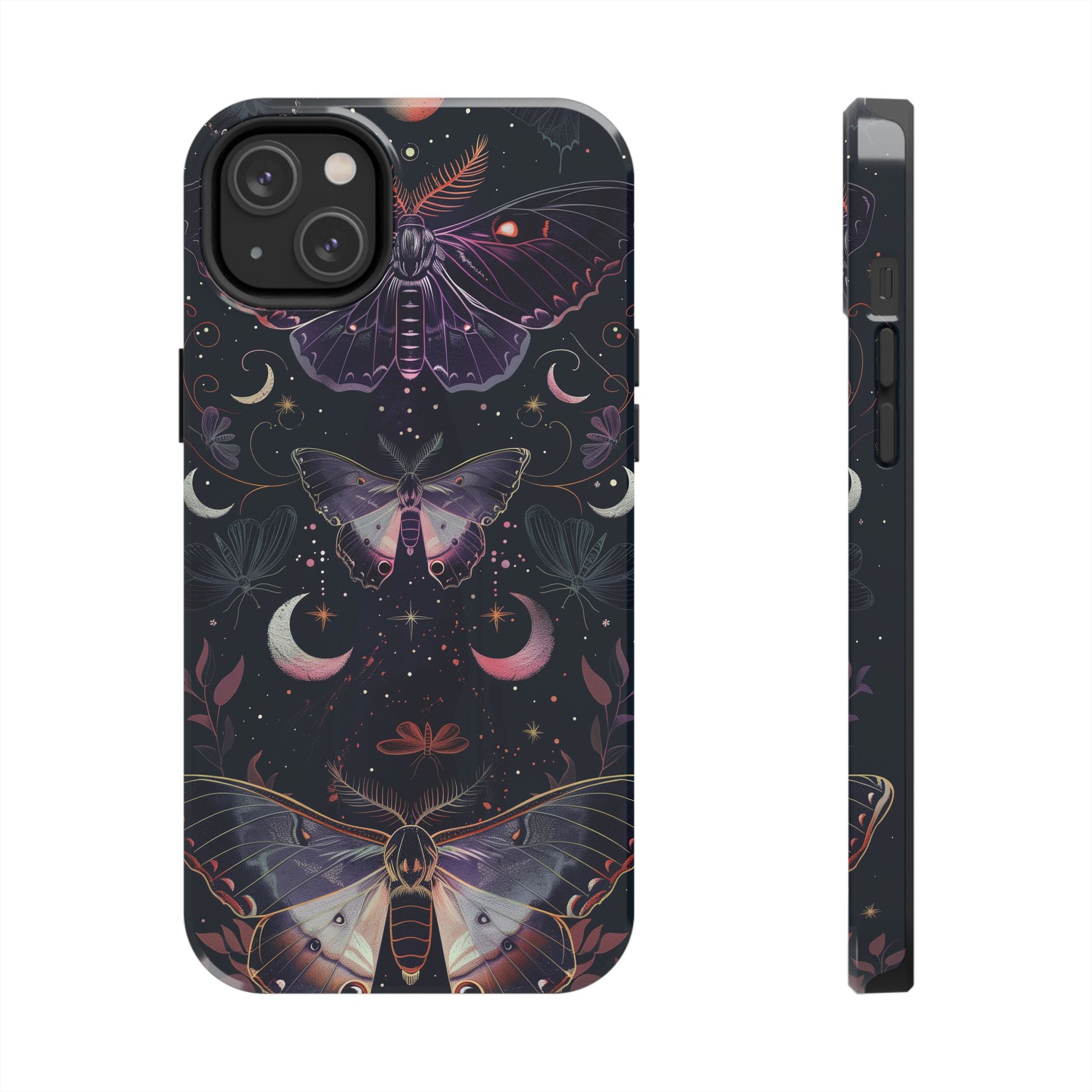 B Dark Academia Mystical Phone Case, Mystical Moth Phone Case, Vintage Magic Witchcraft iPhone Cover, Esoteric Nature Art, iPhone 15 Pro Max