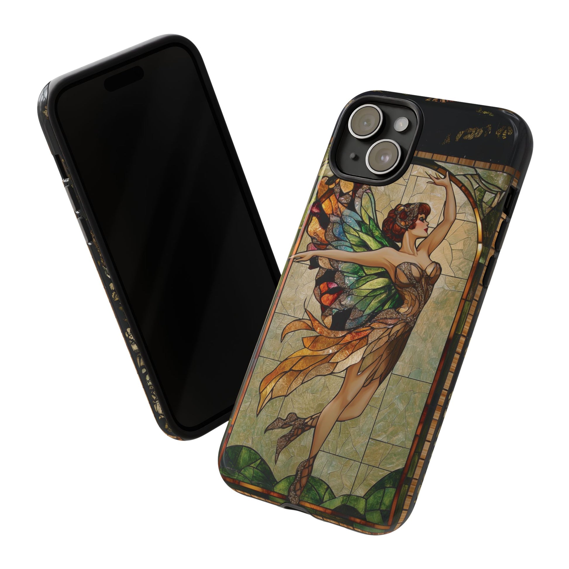 Fairy Phone Case Art Deco Woman Phone Case 1920s Art Nouveau Design in Stained Glass Alphonse Mucha Style Gatsby Style Poster