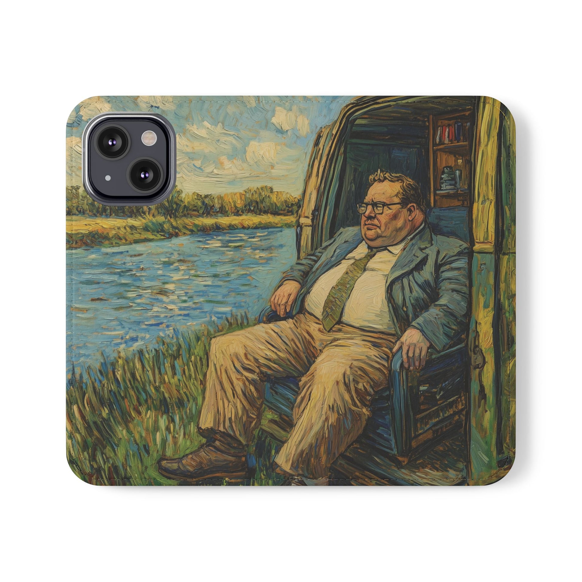 Flip Phone Case Painting A Van Gogh Down by the River iPhone 16 Pro Max  Galaxy
