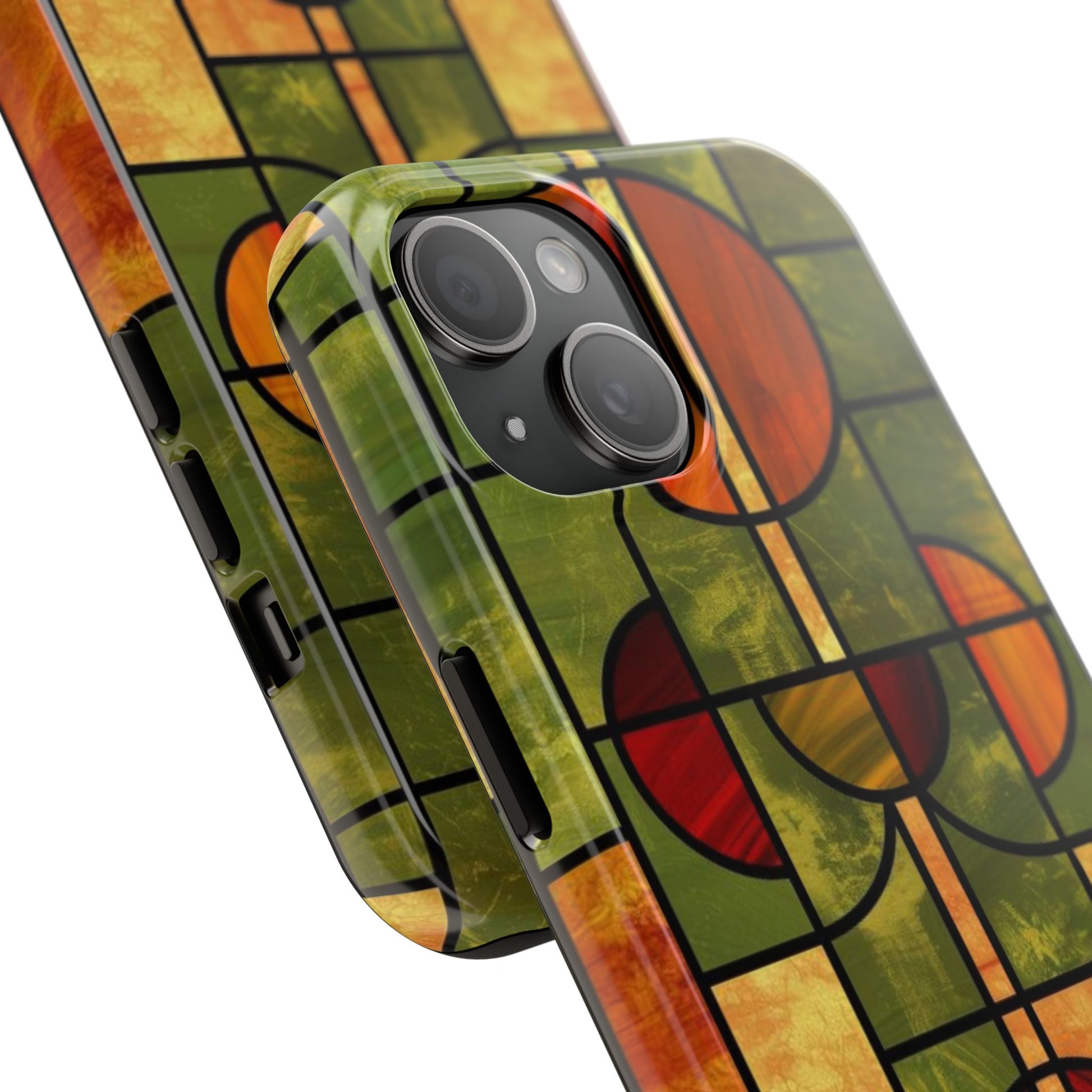 Frank Lloyd Wright Inspired Stained Glass Phone Case, Artistic iPhone Case, Architectural Design, Art Deco iphone Case, iphone 15 pro max