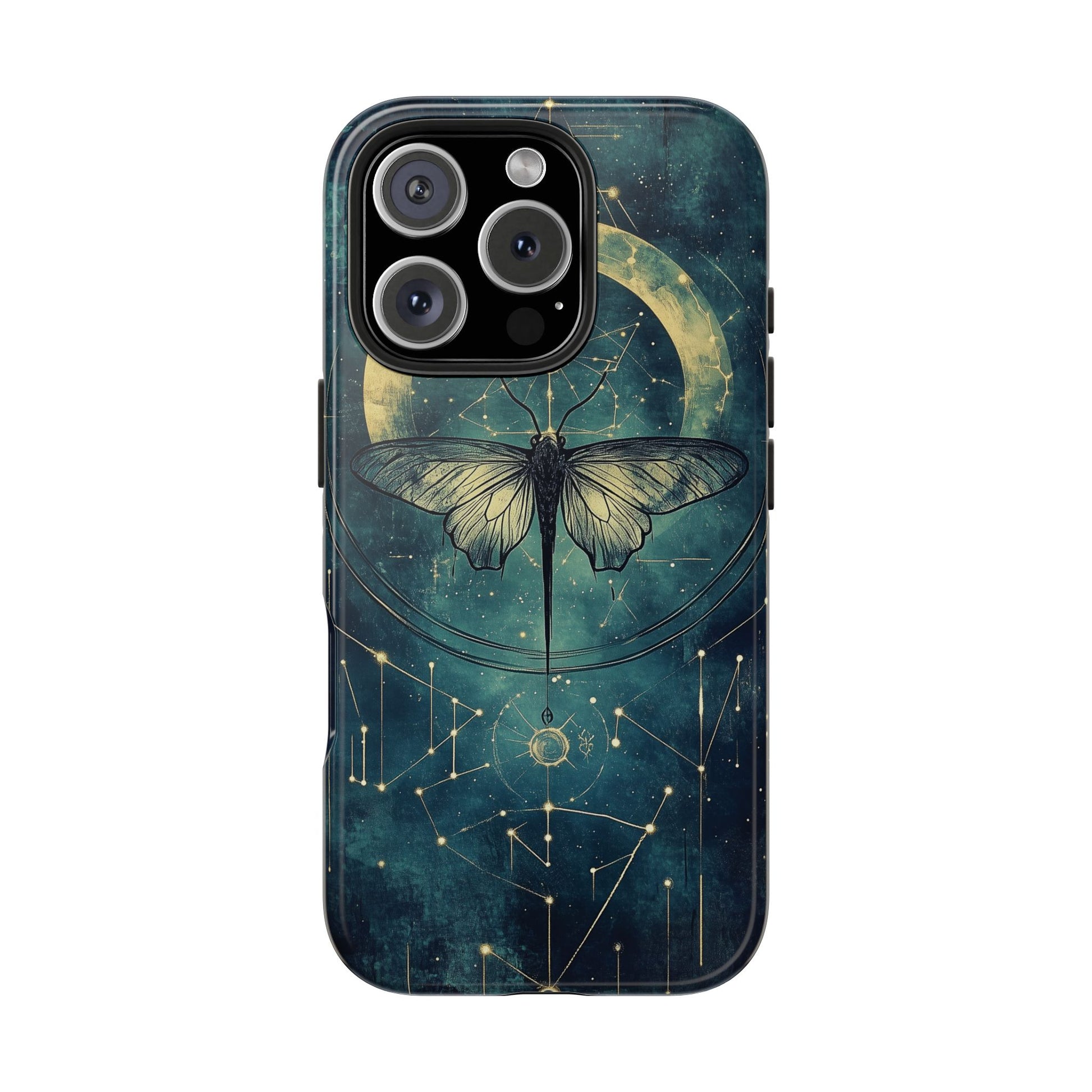 Celestial Dark Academia Phone Case, Magical Moth Vintage  Witchcraft iPhone Cover, Esoteric Nature Art, iPhone 15 Pro Max, iPhone 14 Pro
