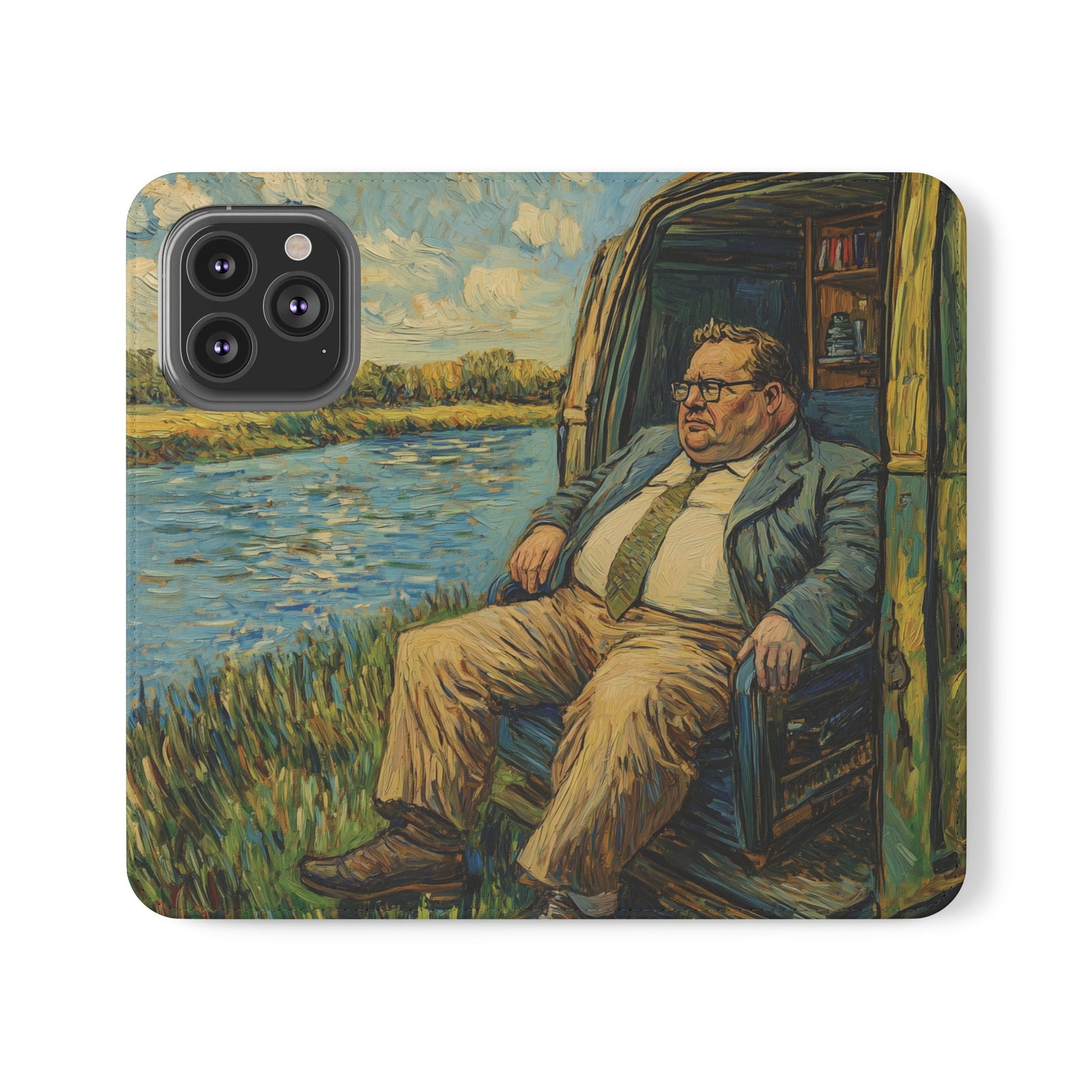 Flip Phone Case Painting A Van Gogh Down by the River iPhone 16 Pro Max  Galaxy