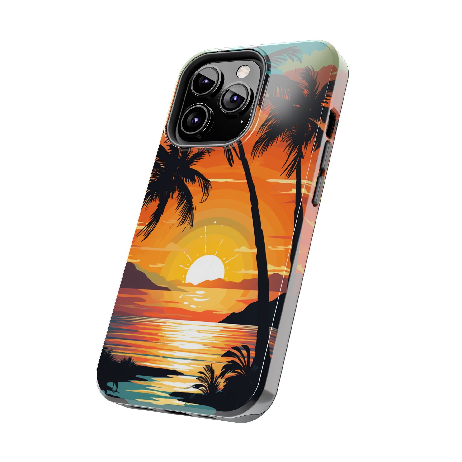 Palm Trees and Sunsets Tough iPhone Cases