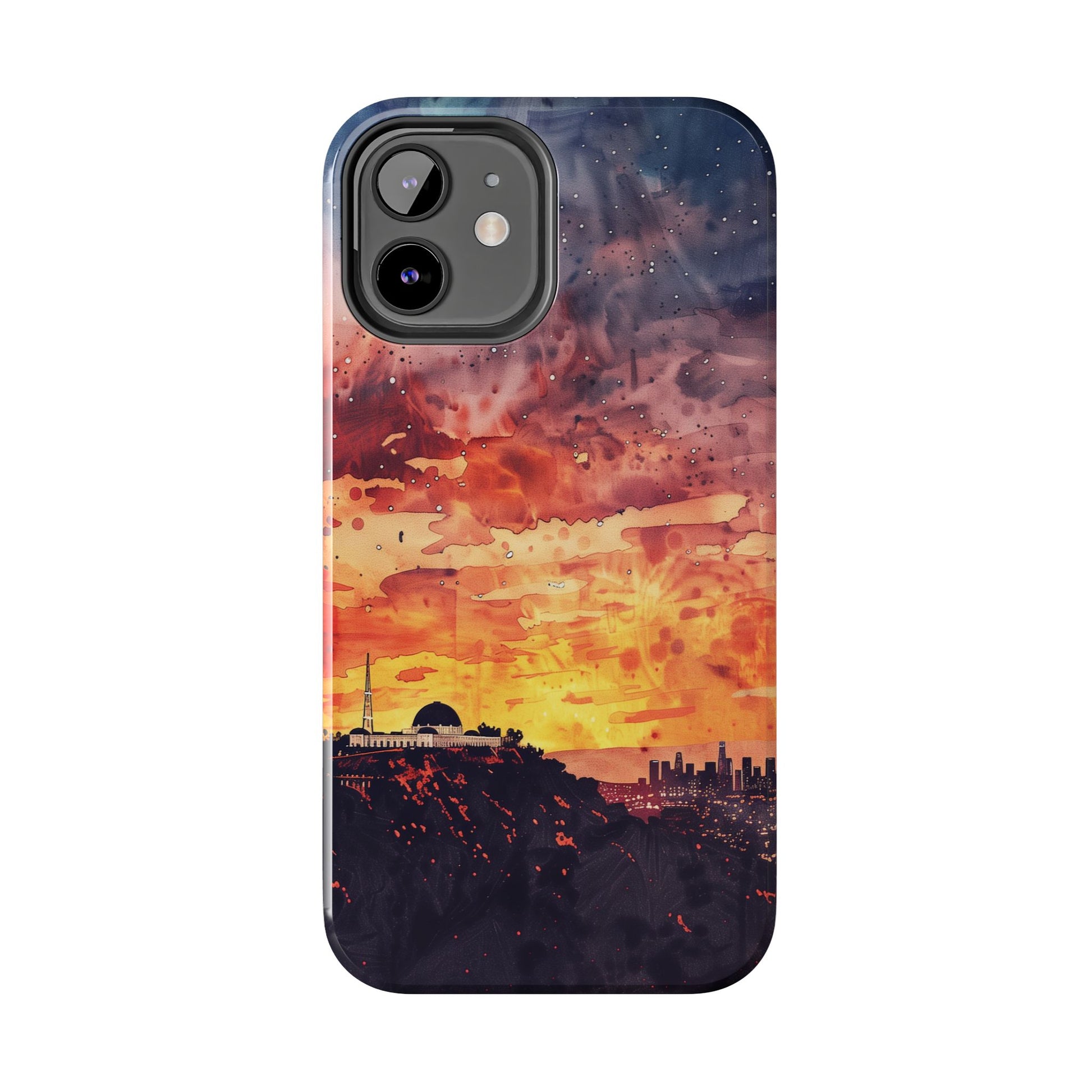 Los Angeles Sunset iPhone Case, Golden Hour Scenic View, Hollywood Hills Sunset Phone Case, Palm Trees Phone Case, iphone 15 pro max case