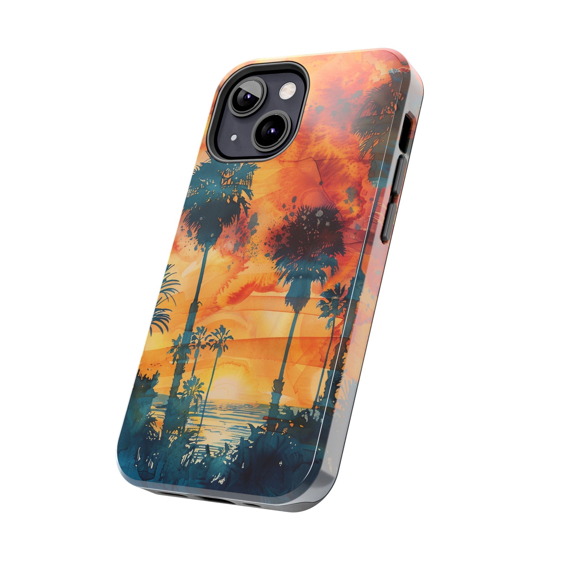 Los Angeles Sunset iPhone Case, Golden Hour Scenic View, Hollywood Hills Sunset Phone Case, Palm Trees Phone Case, iphone 15 pro max case