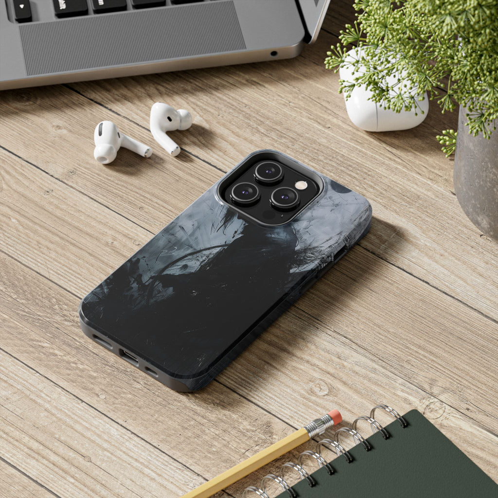 Gothic Art Phone Case Silhouette, Sandman Phone Case, Moon and Tarot Phone Case, Halloween Spooky Season, Dark Academia iPhone 15 Pro Max