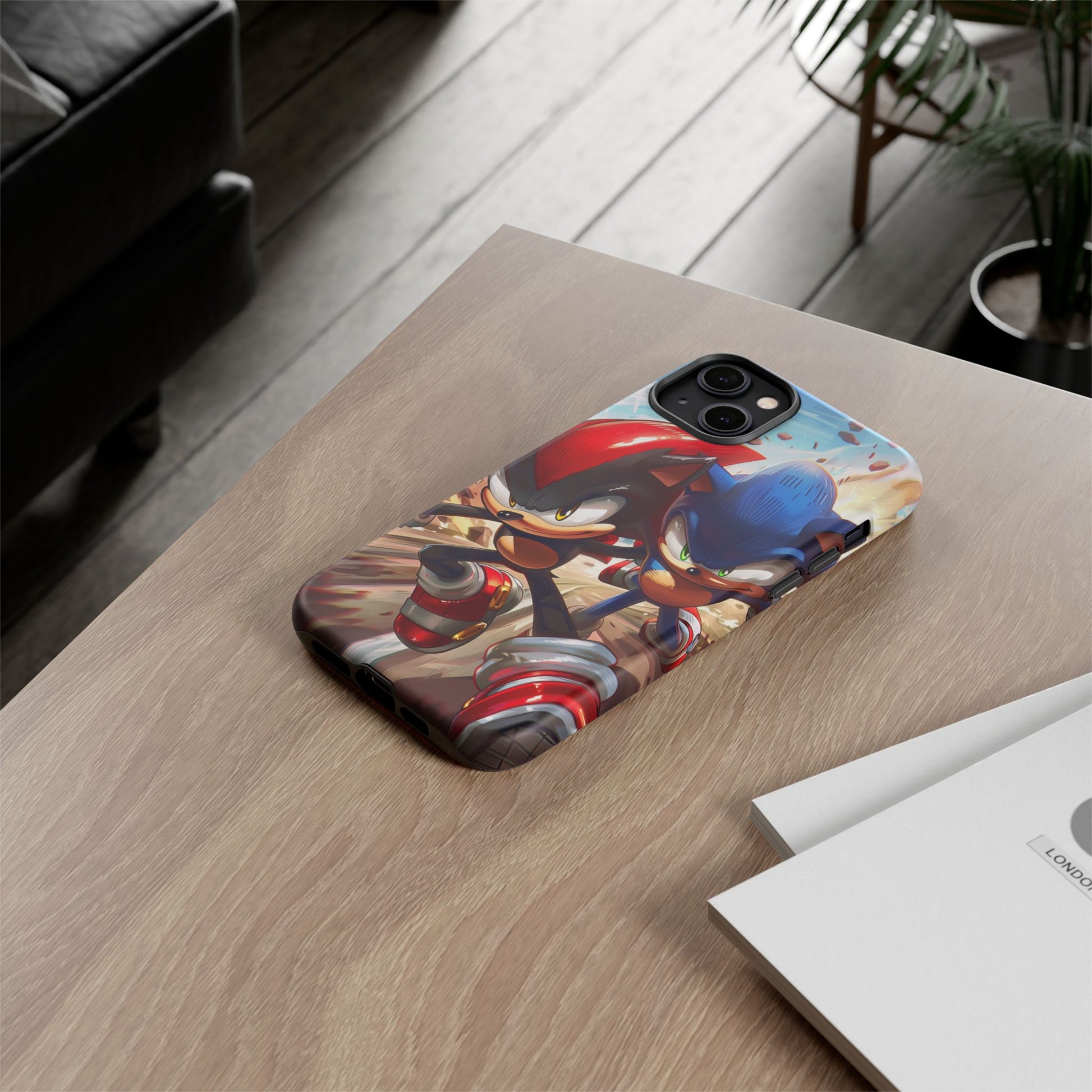 Sonic and Shadow Phone Case, Sonic and Shadow, Tough Android Case, Fun Video Game Phone Case, Retro Game Case, SEGA Video Game Android Case