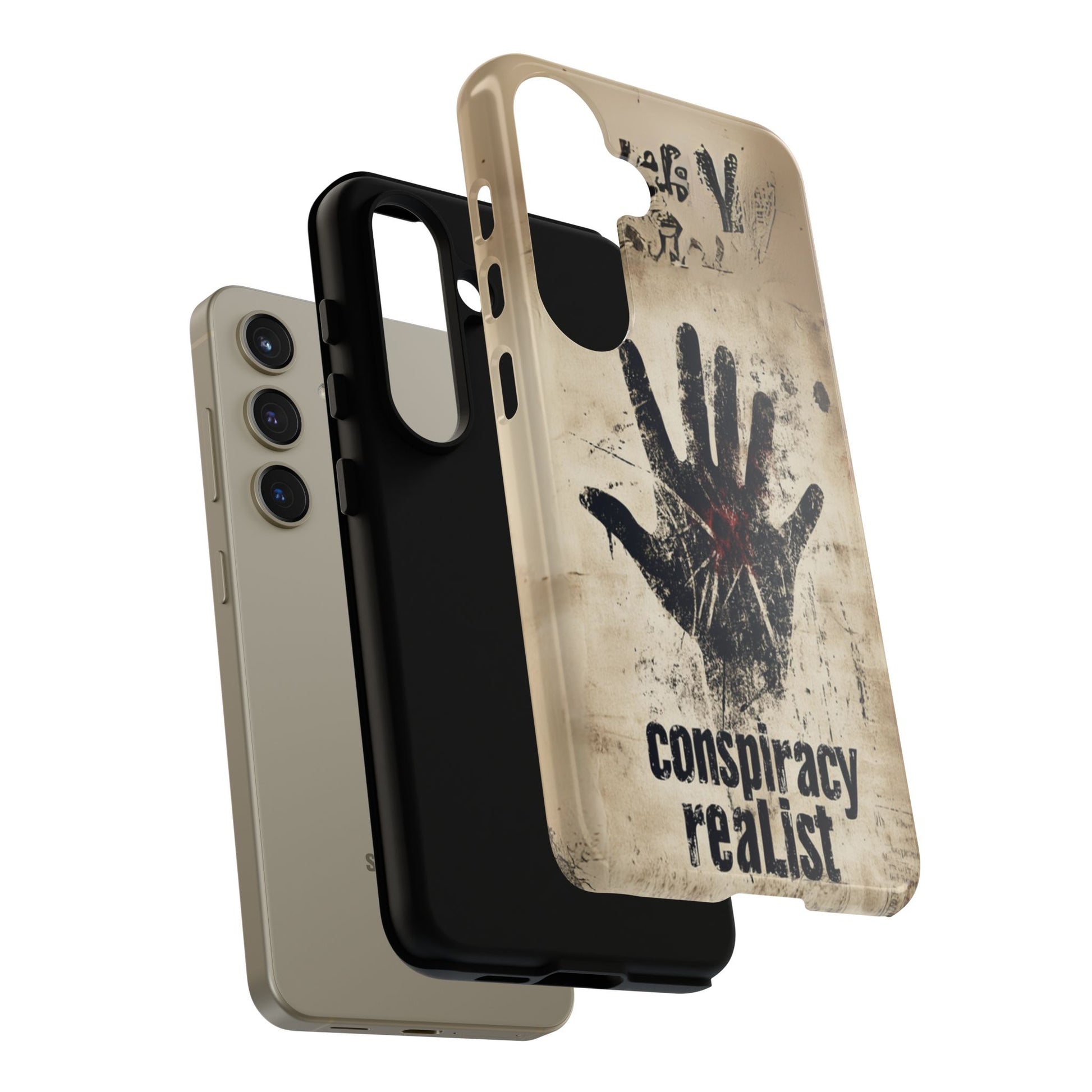 Conspiracy Theories Paranormal Mystery UFO X-Files Inspired Ghostly Hand Conspiracy Realist Cryptid iPhone 13 14 15 16 Pro Max Galaxy Pixel