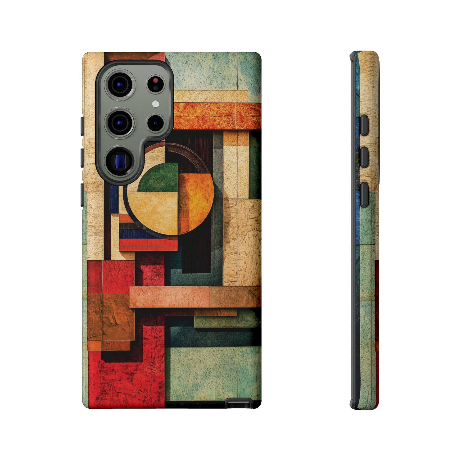 Tan Prairie Style Frank Lloyd Wright Usonian Phone Case Geometric Stained Glass Art Deco Marble Gold 13 14 15 16 iPhone Pro Max Galaxy Pixel