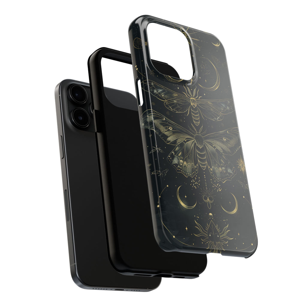 C Dark Academia Mystical Phone Case, Mystical Moth Phone Case, Vintage Magic Witchcraft iPhone Cover, Esoteric Nature Art, iPhone 15 Pro Max
