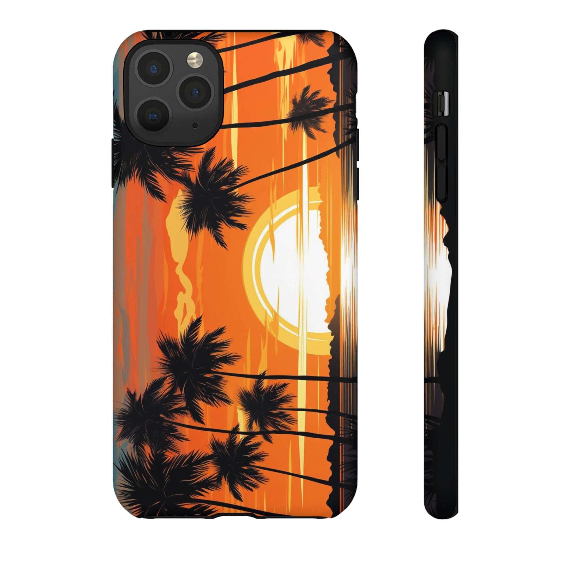 Sunset Palm Trees Tough Phone Cases for iPhone and Android