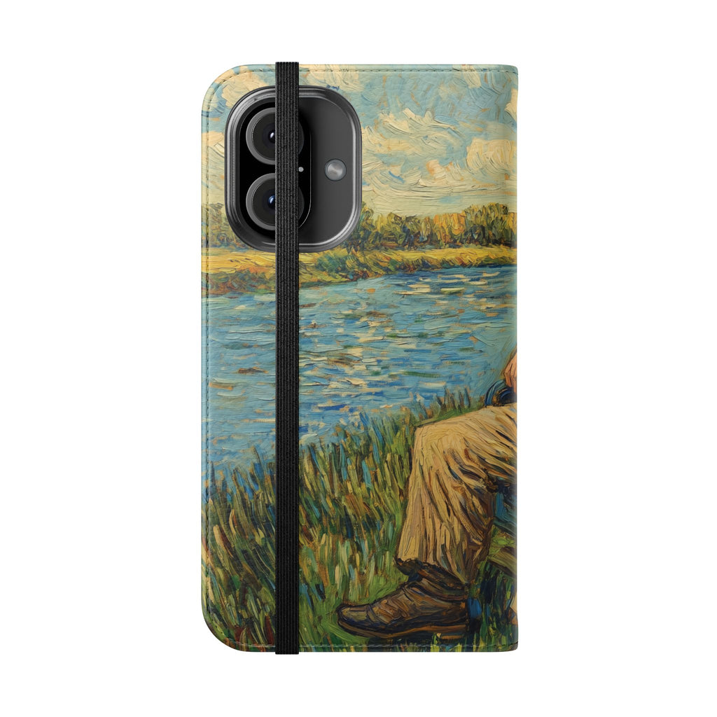 Flip Phone Case Painting A Van Gogh Down by the River iPhone 16 Pro Max  Galaxy