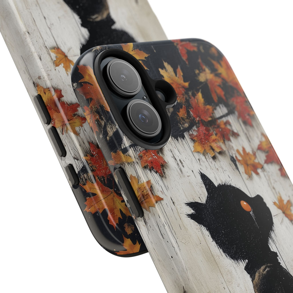 Fall Autumn Artistic Halloween Wolf Boy Gothic Dark Academia Street Art Urban Graffiti Phone Case Street iPhone 15 Pro Max Samsung Galaxy
