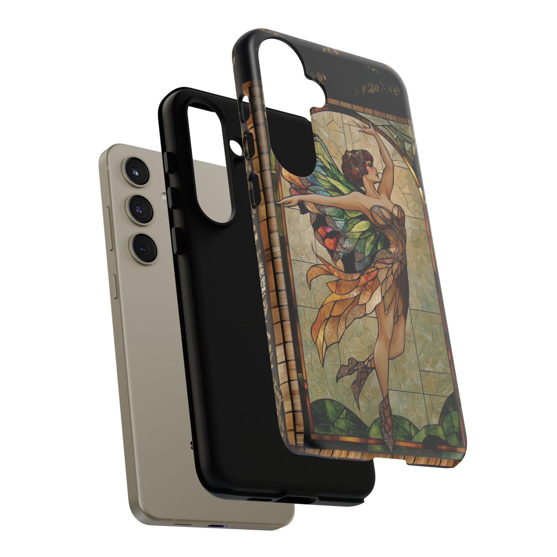 Fairy Phone Case Art Deco Woman Phone Case 1920s Art Nouveau Design in Stained Glass Alphonse Mucha Style Gatsby Style Poster